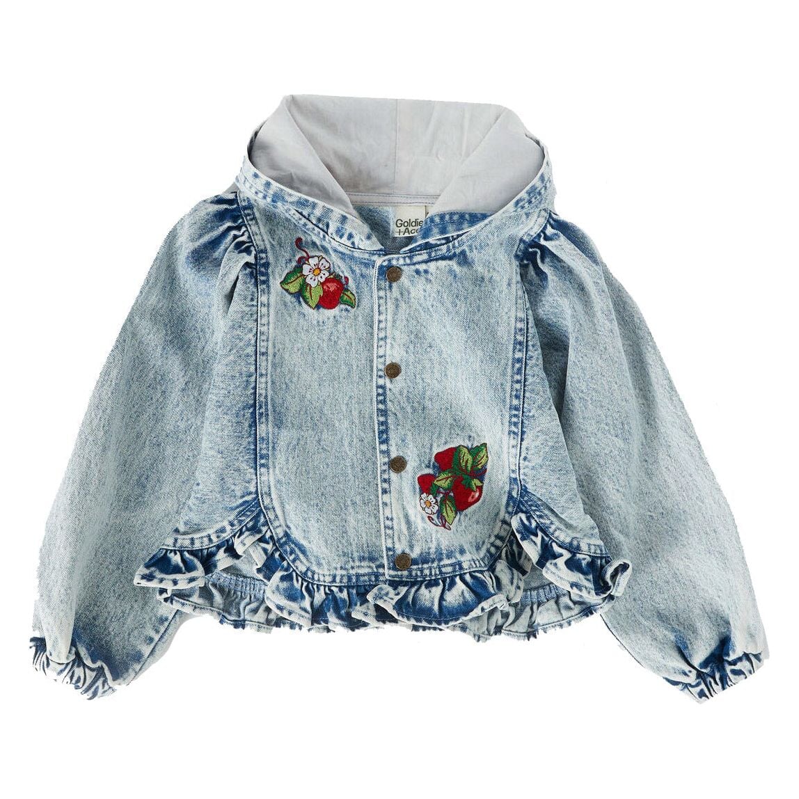 Sarah Strawberry Vintage Denim Jacket