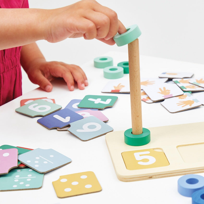 Counting Caterpillars wooden educational game