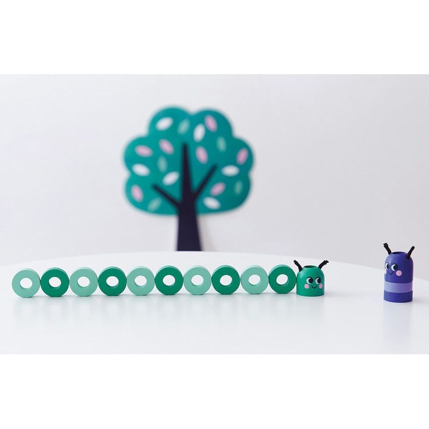 Counting Caterpillars wooden educational game