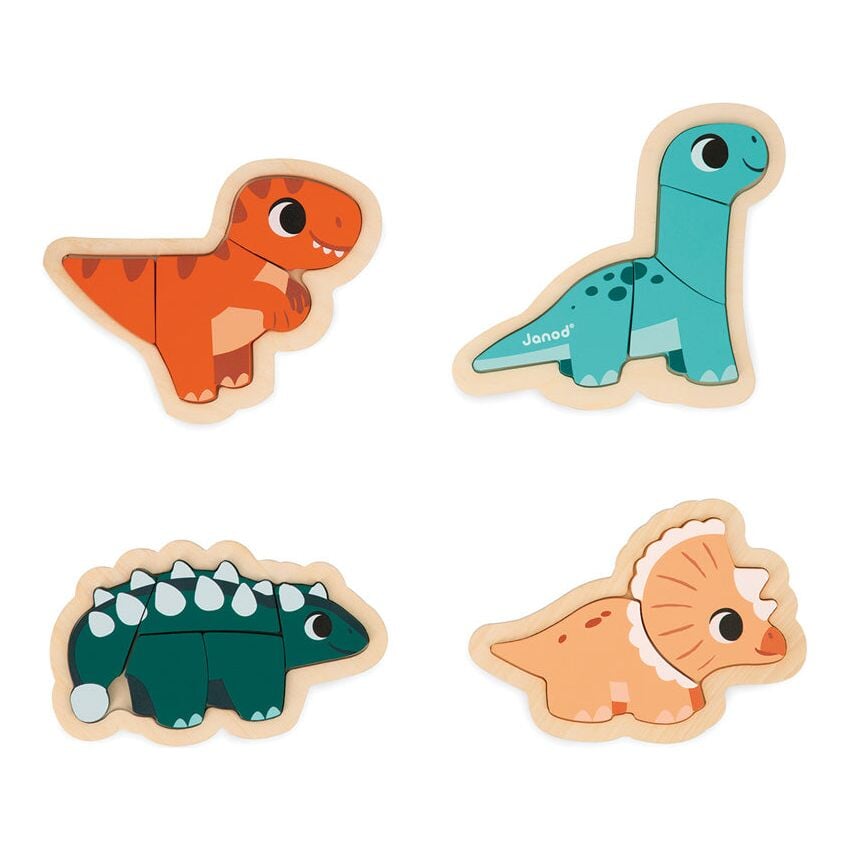 Dino Progressive Wood Puzzle