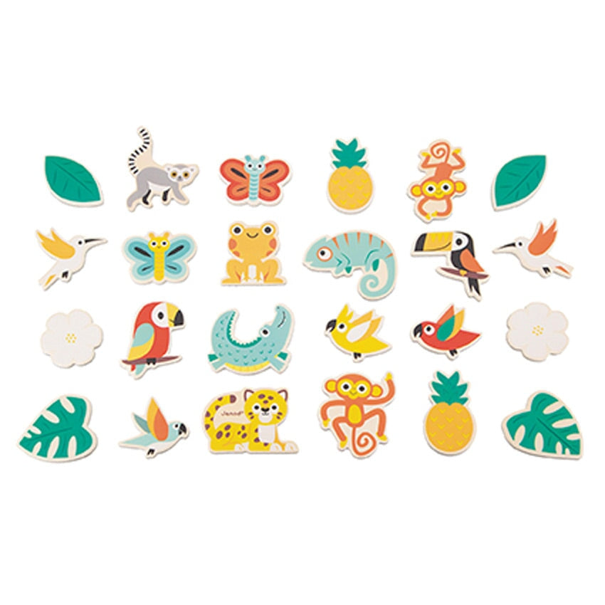 Janod - 24 Piece Magnet Set Tropical