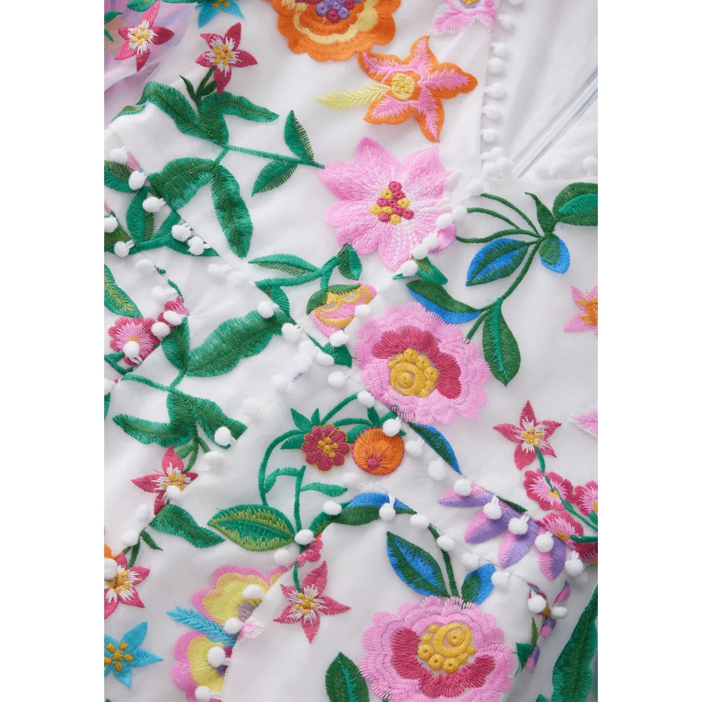 Stella Embroidered Dress - Flora