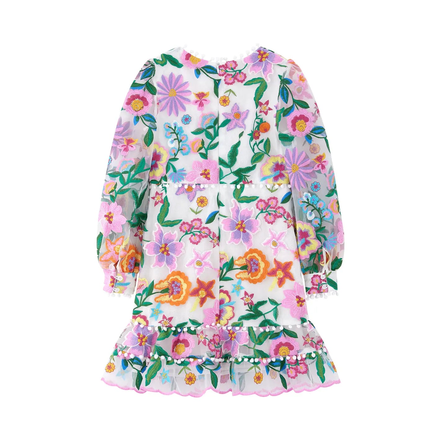 Stella Embroidered Dress - Flora