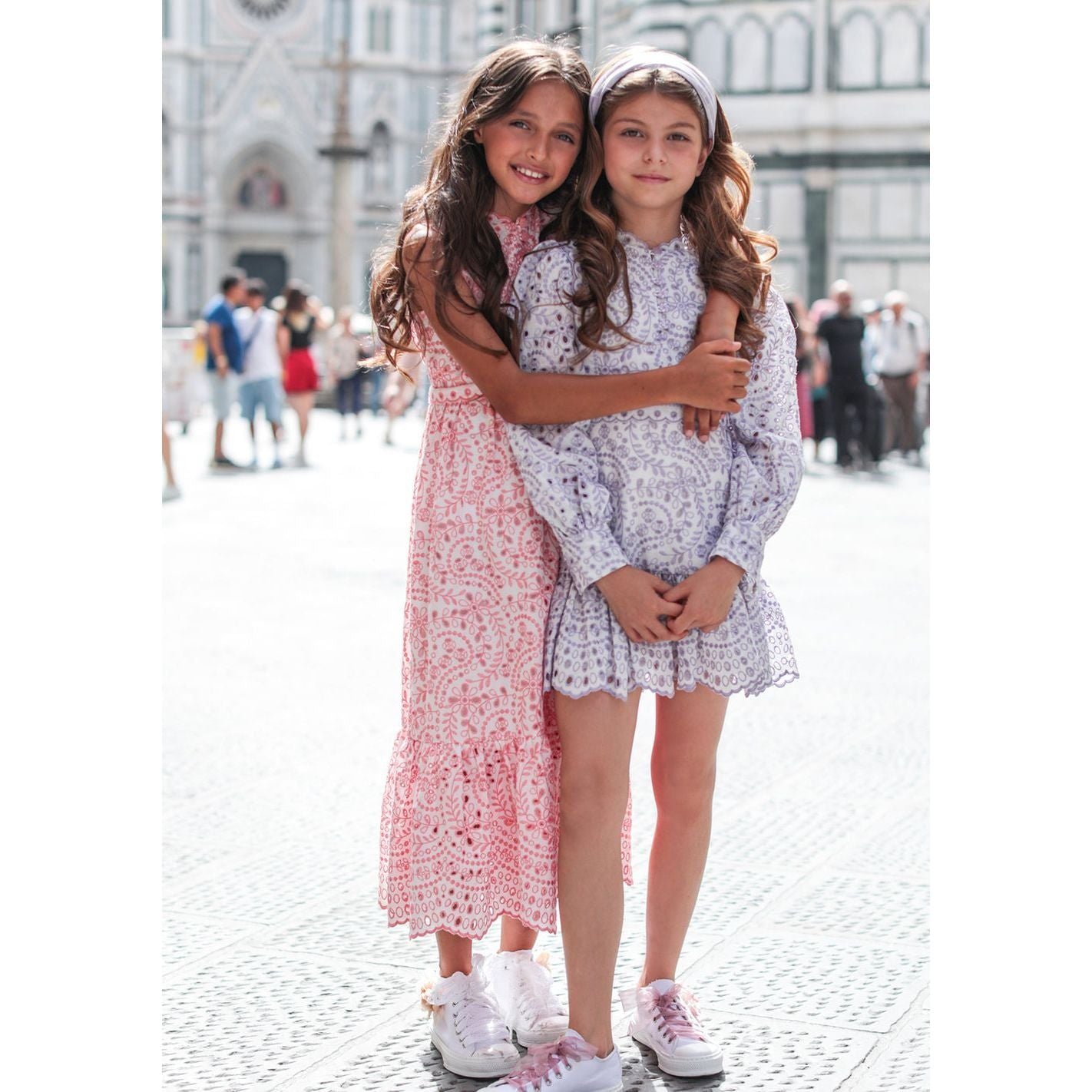 Zoe Embroidered Dress - Lavendar