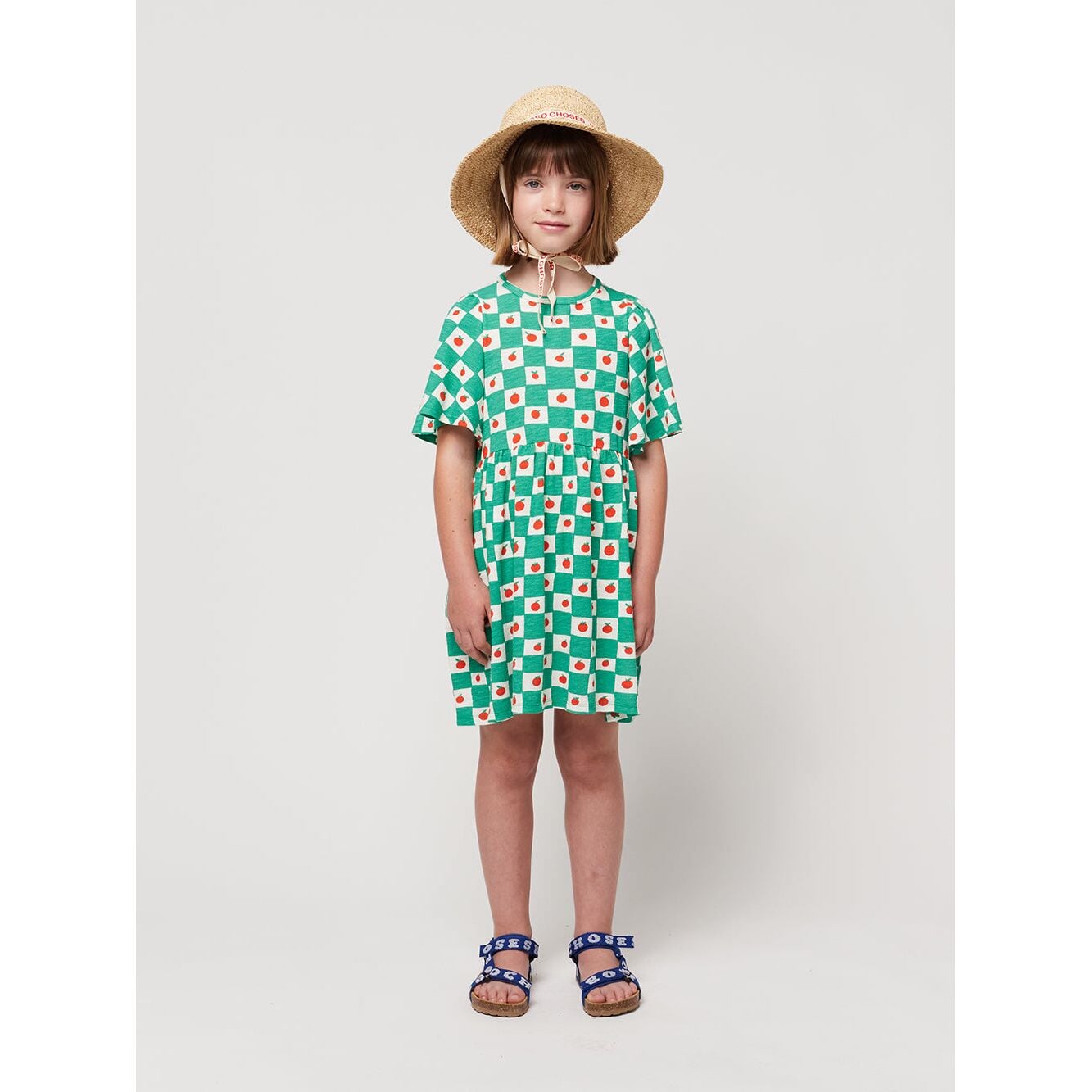 Tomato All Over Ruffle Sleeves Dress