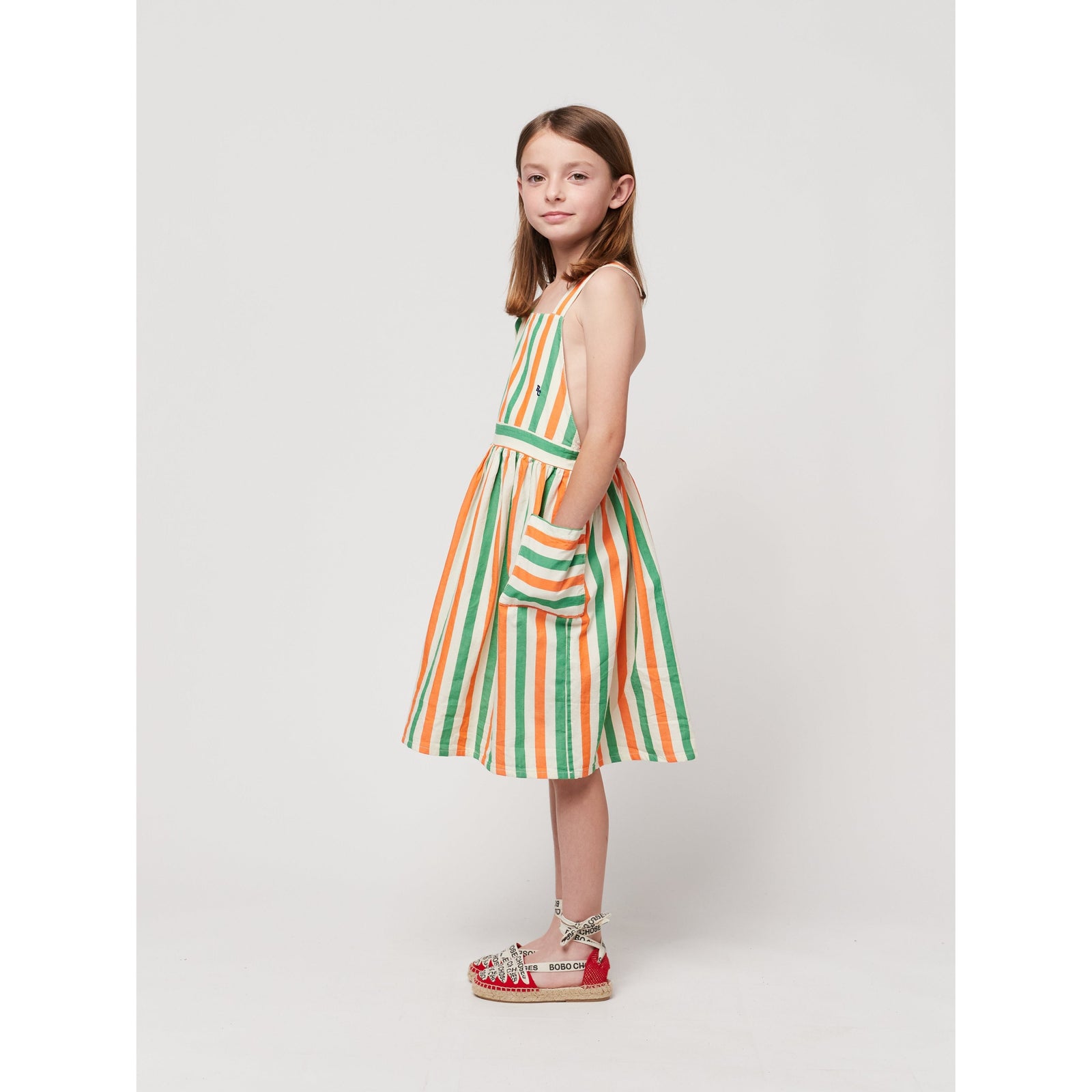 Vertical Stripes Woven Dress
