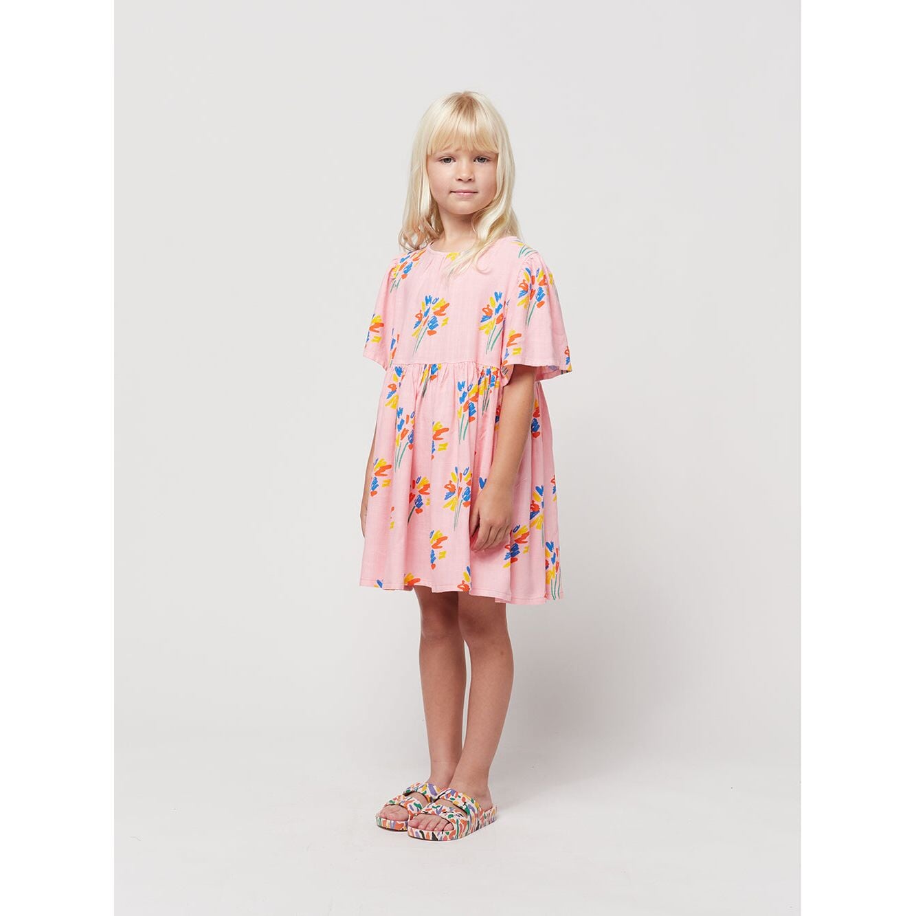 Fireworks All Over Flounce Sleeves Woven Dress