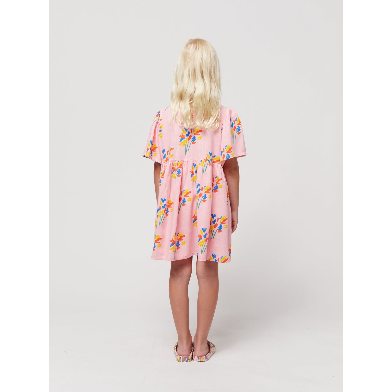 Fireworks All Over Flounce Sleeves Woven Dress