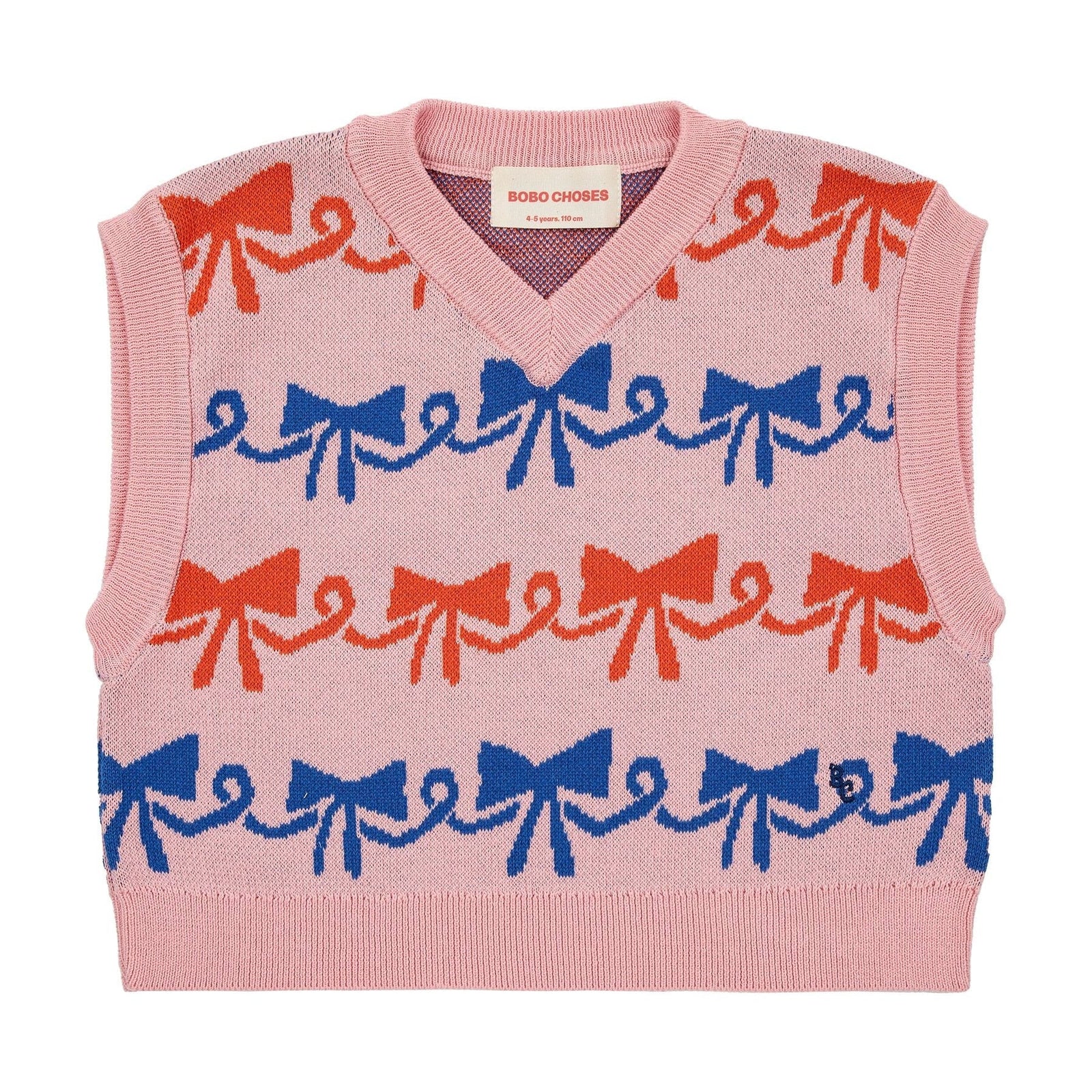 Ribbon Bow All Over Jacquard Vest