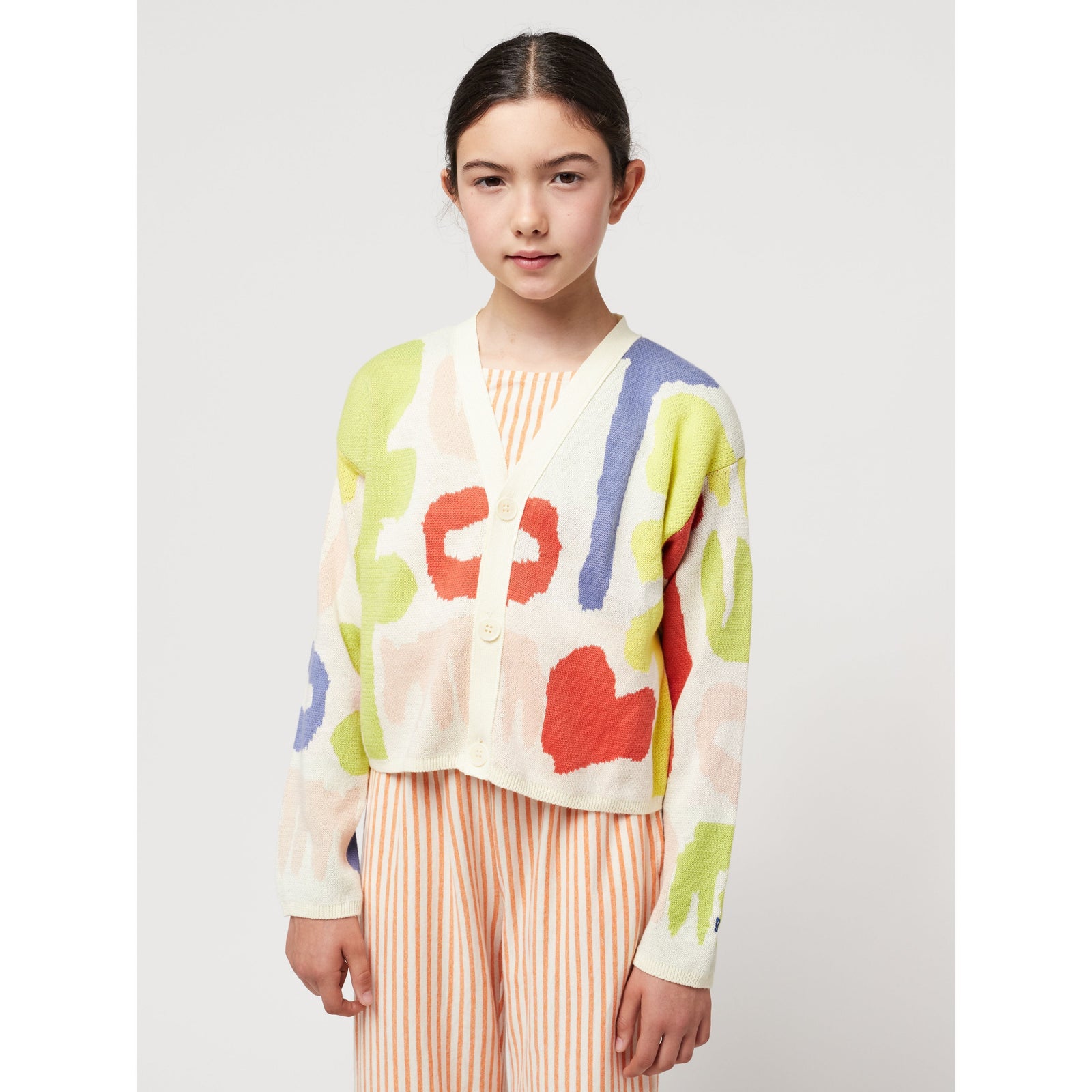 Carnival All Over Cropped Jacquard Cardigan