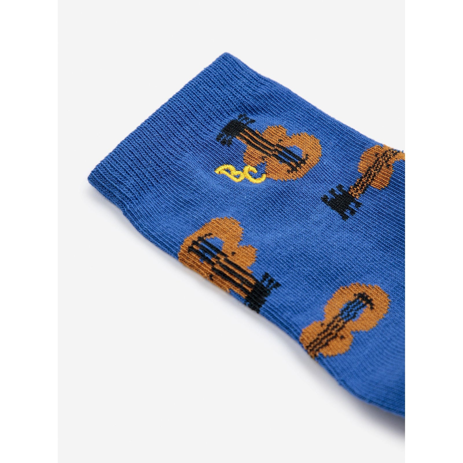 Acoustic Guitar All Over Short Socks
