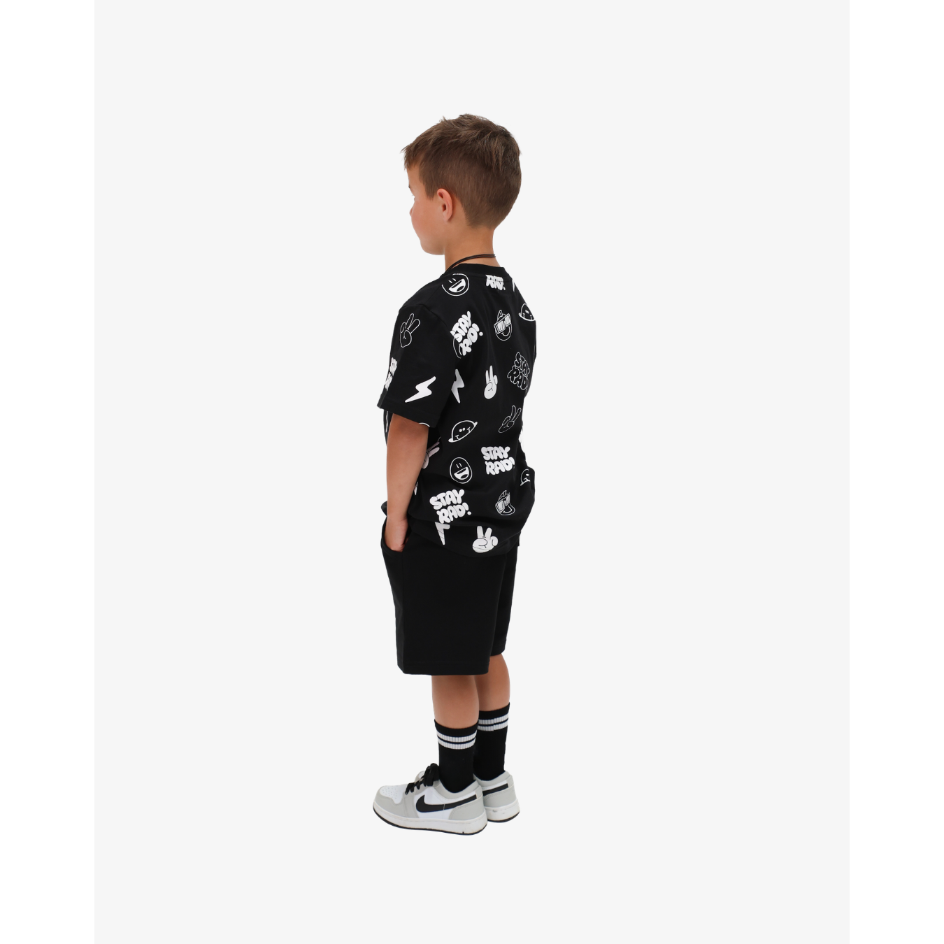 Black All Over Print Tee
