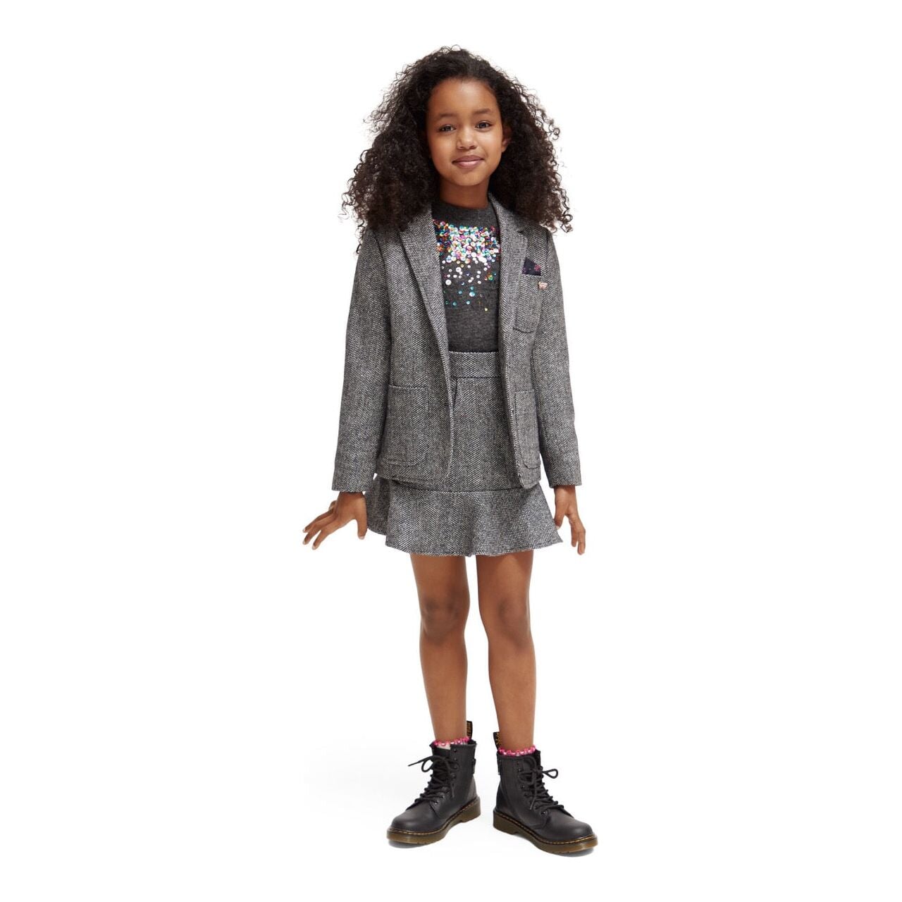 Wool-Blend Herringbone Blazer