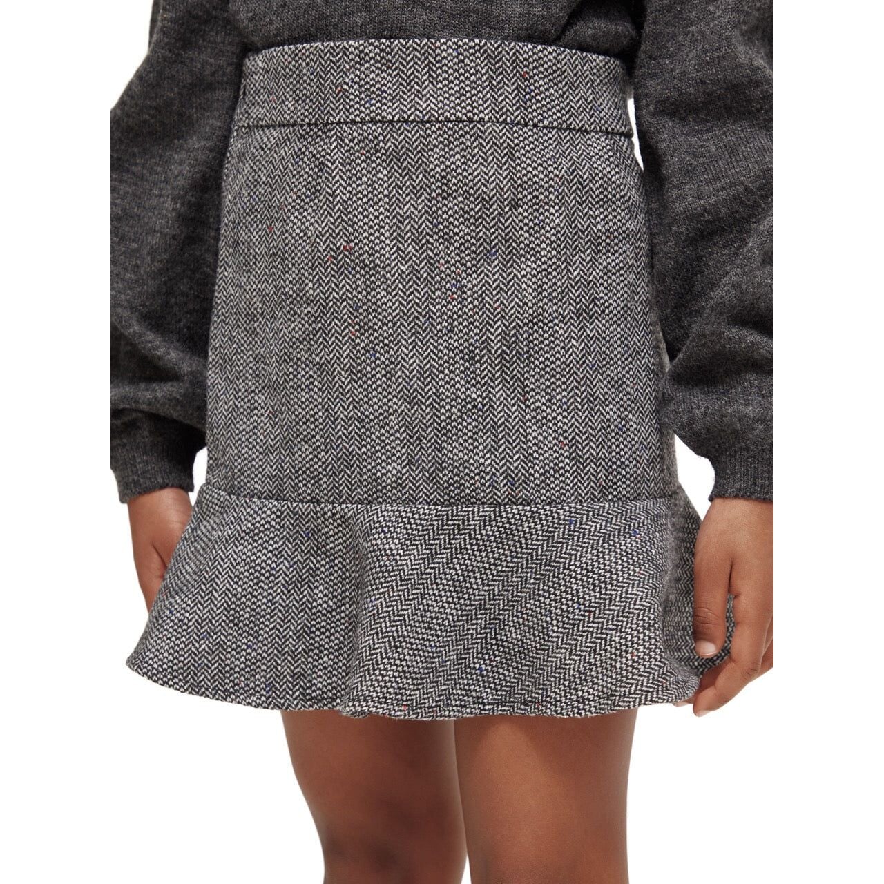 Herringbone Mini Skirt