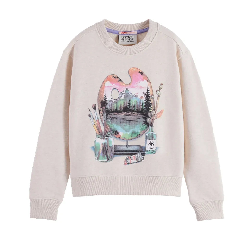 Artwork Sweatshirt - Eggnog Melange