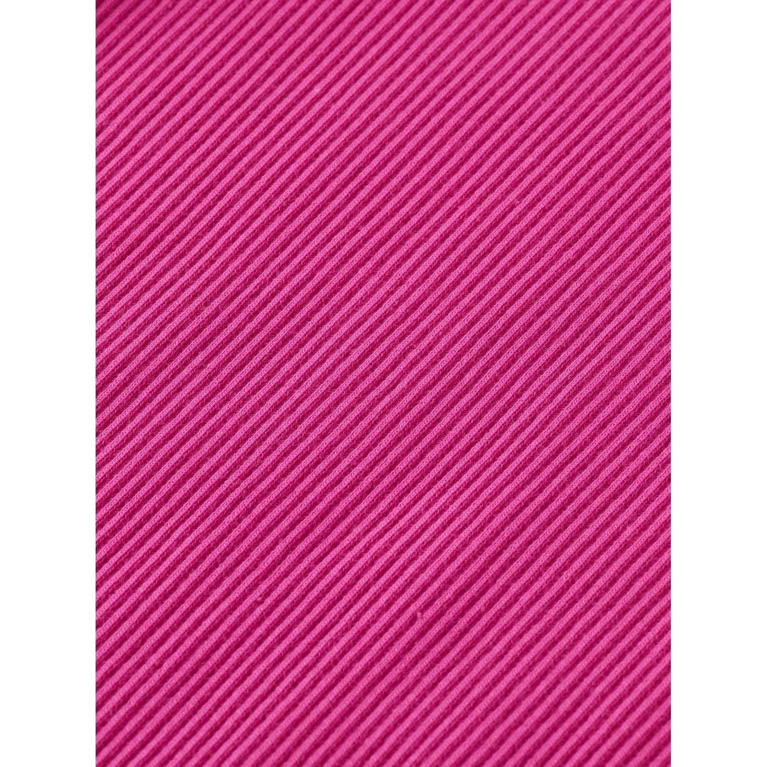 Long Sleeved Mock Neck - Fuchsia Red