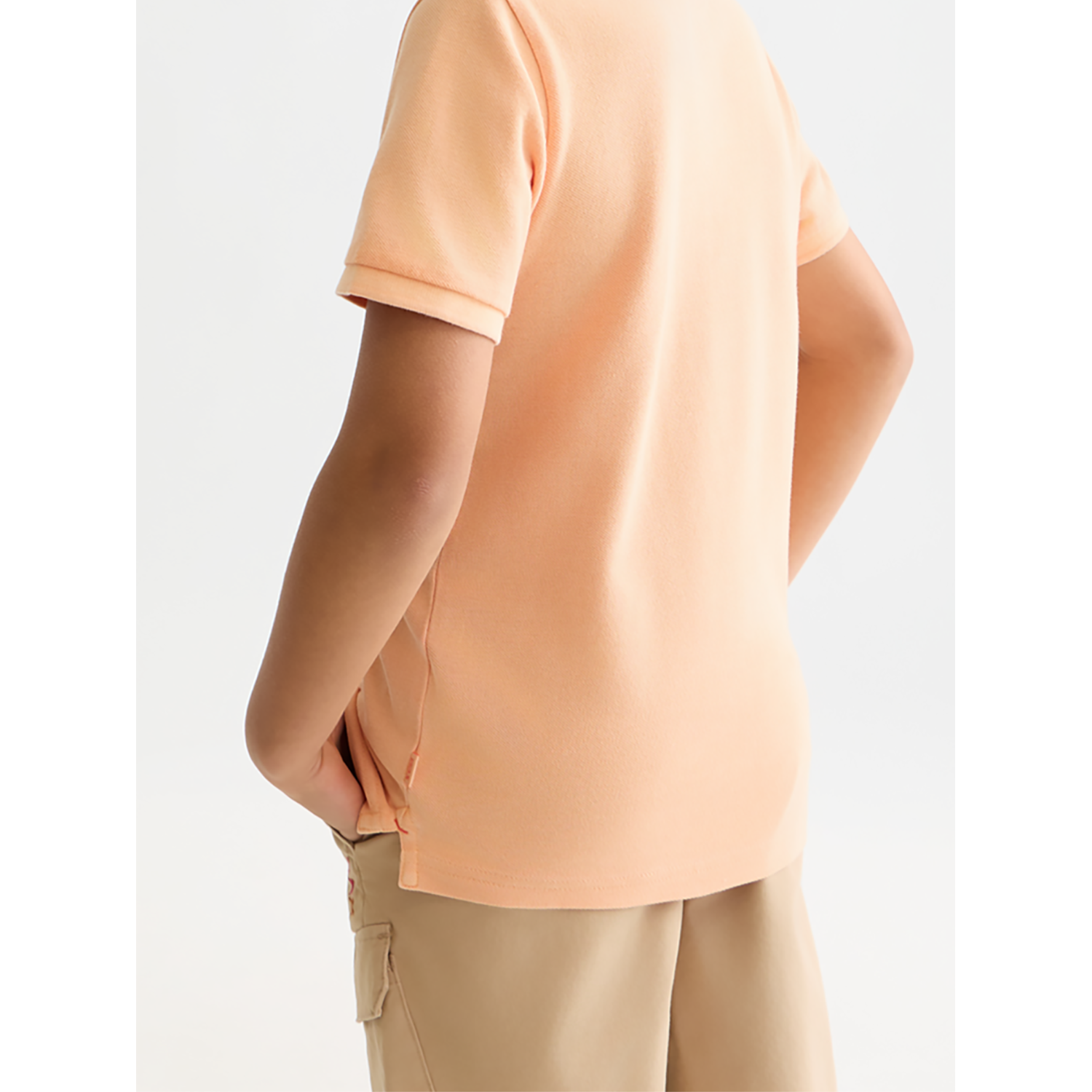 Garment-Dyed Pique Polo - Coral Sands
