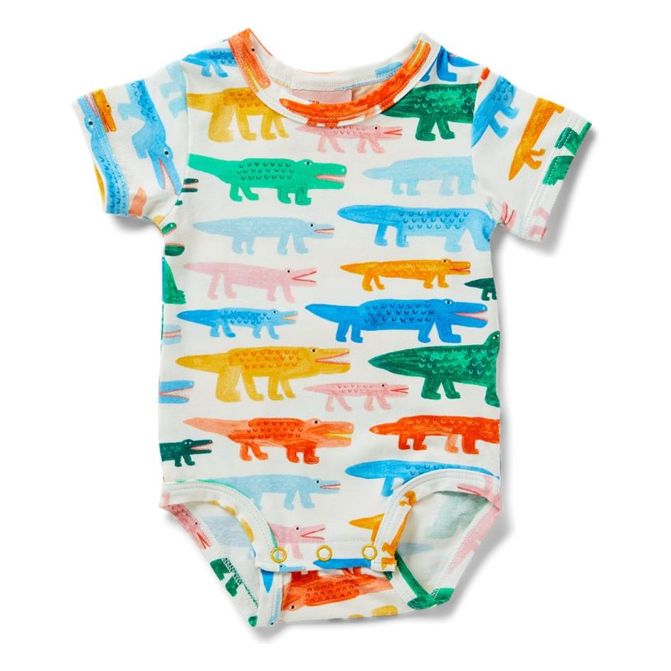 Crocodile Smile Short Sleeve Bodysuit