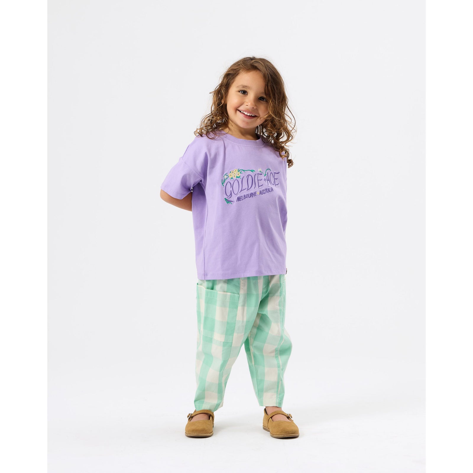 Lightweight Gingham Kit Pocket Pant - Green