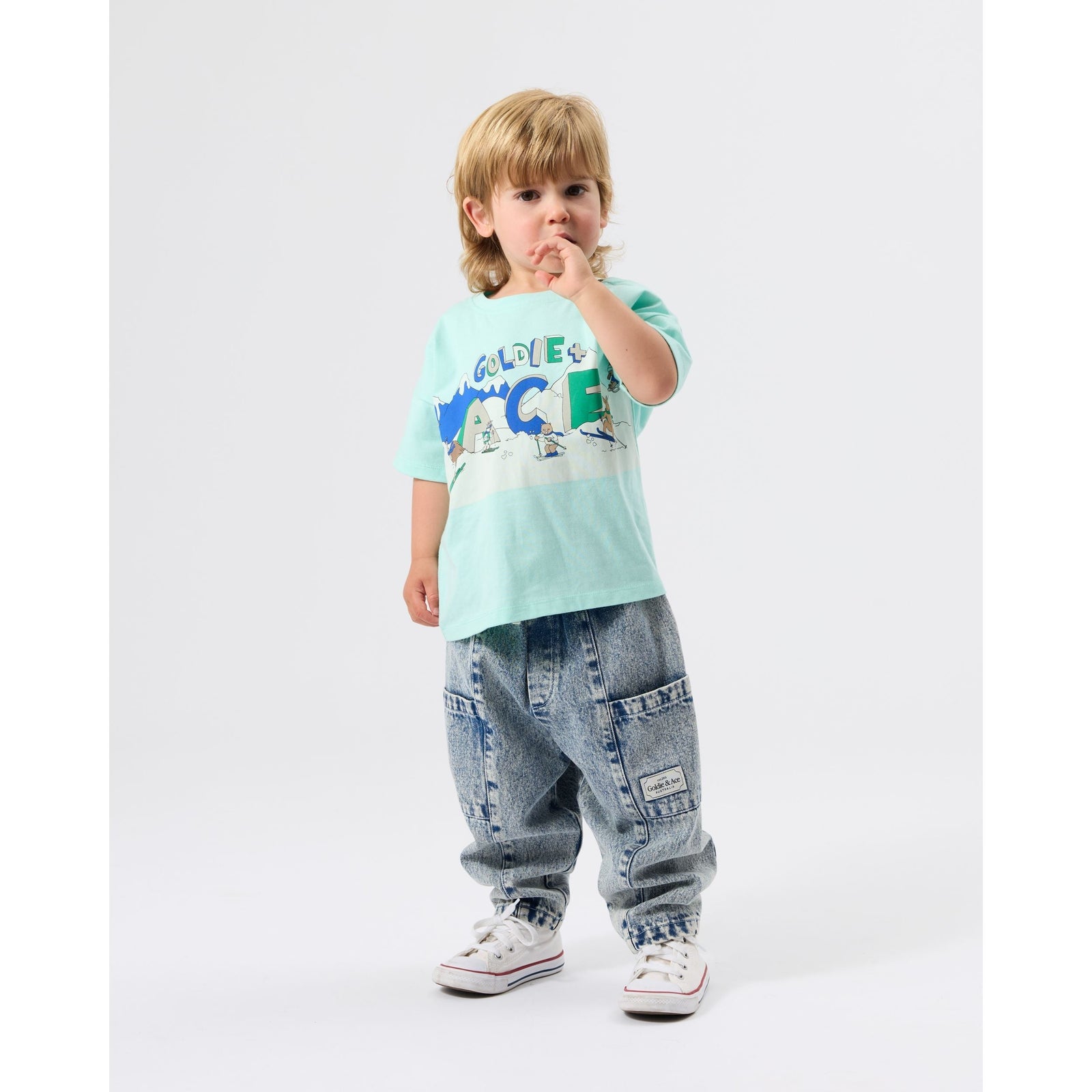 Child wearing Goldie & Ace Alpine T-Shirt, view 4