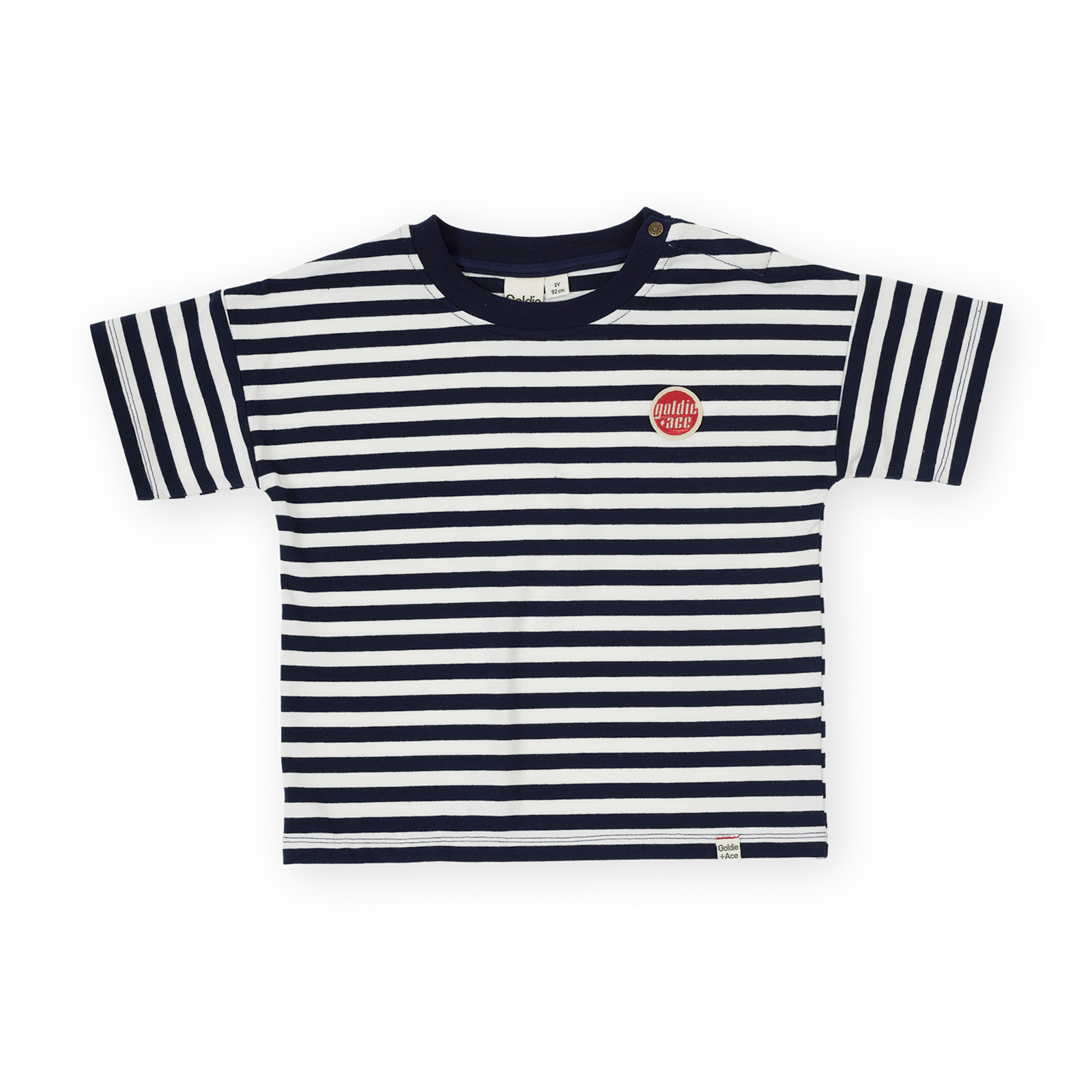 Essential Stripe Logo T-Shirt Navy