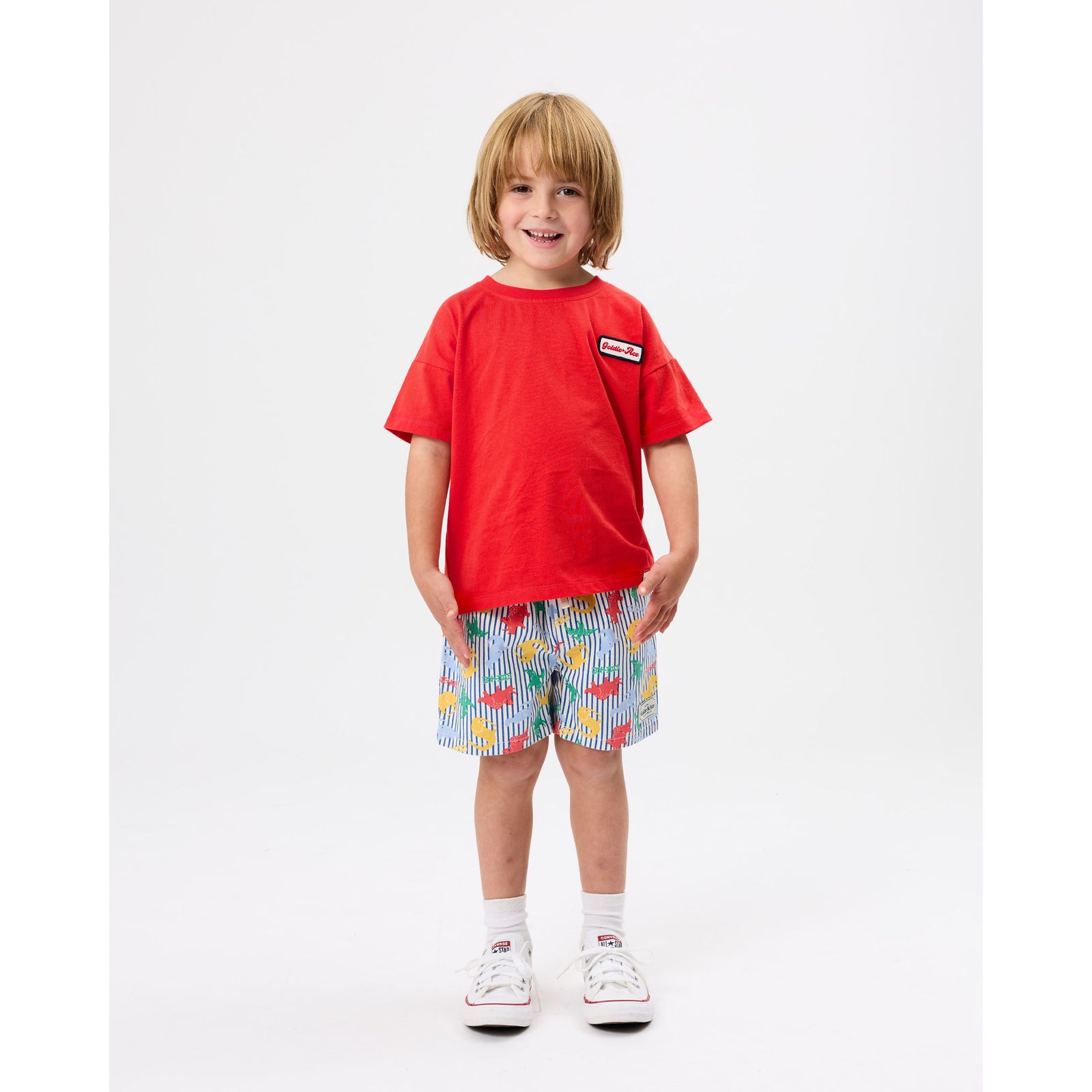 Contrast Stitch T-Shirt Rust