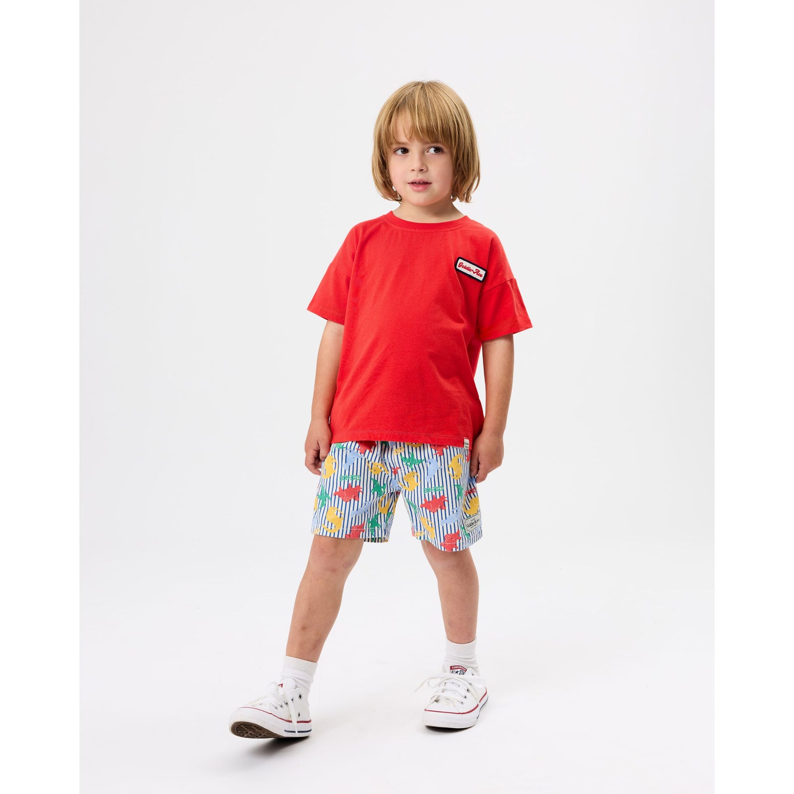 Contrast Stitch T-Shirt Rust