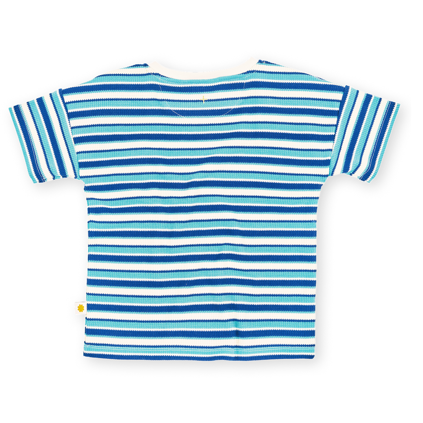 Waffle Stripe T-Shirt Blue - Blue Stripe