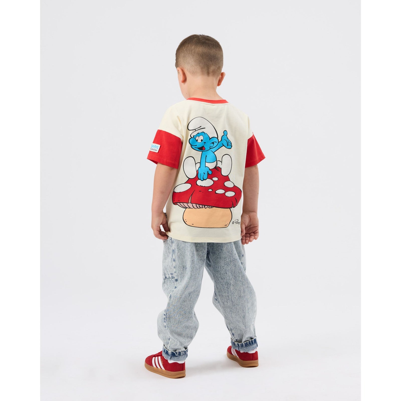 Child wearing Goldie & Ace x The Smurfs Classic T-Shirt, view 3