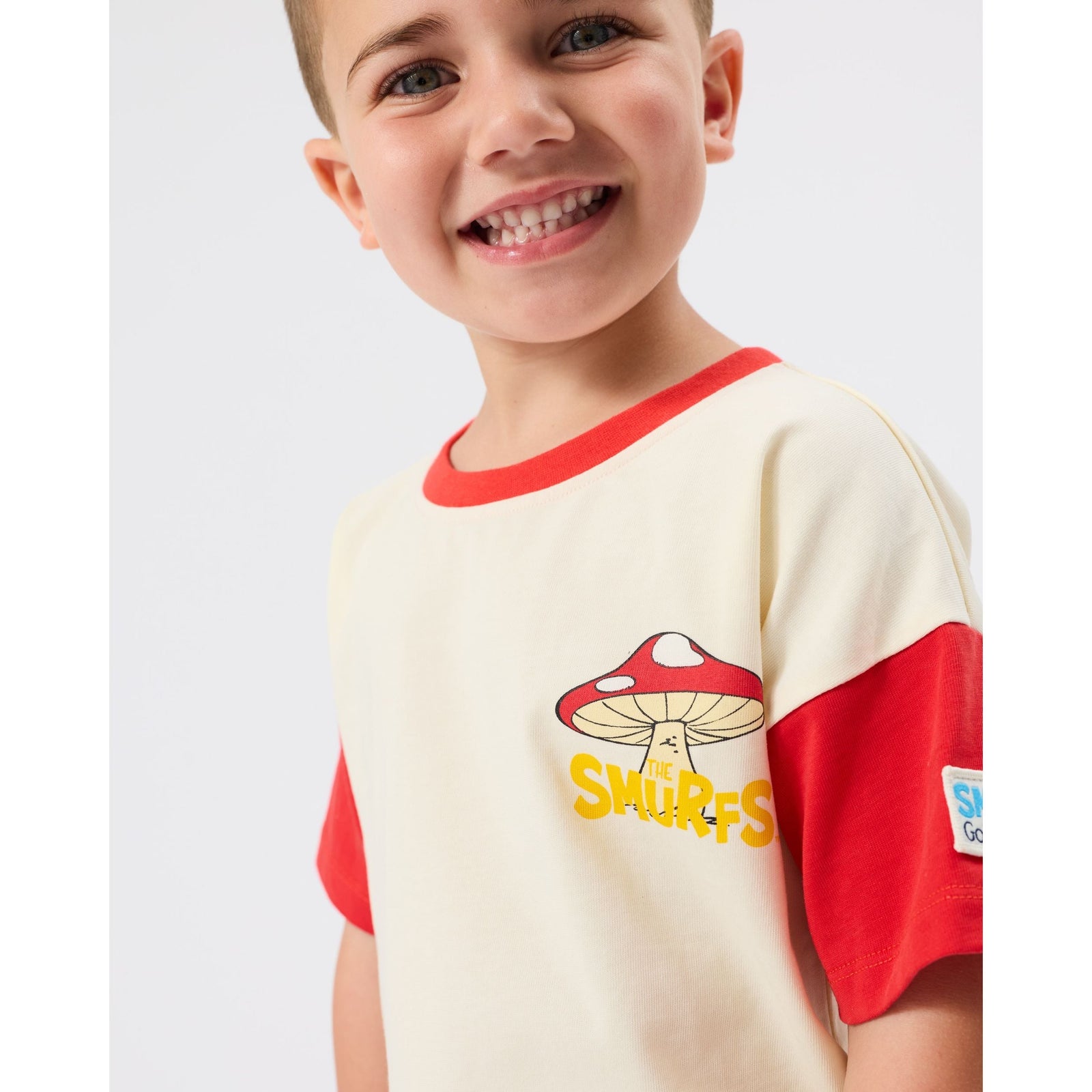 Child wearing Goldie & Ace x The Smurfs Classic T-Shirt, view 6