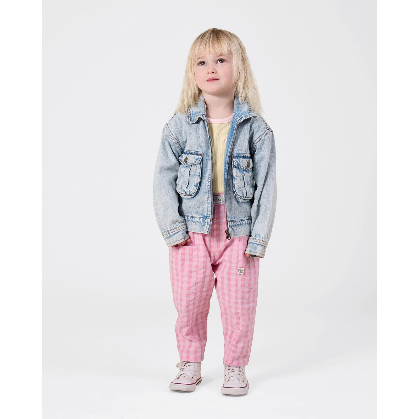 Lightweight Gingham Kit Pocket Pant - Pink