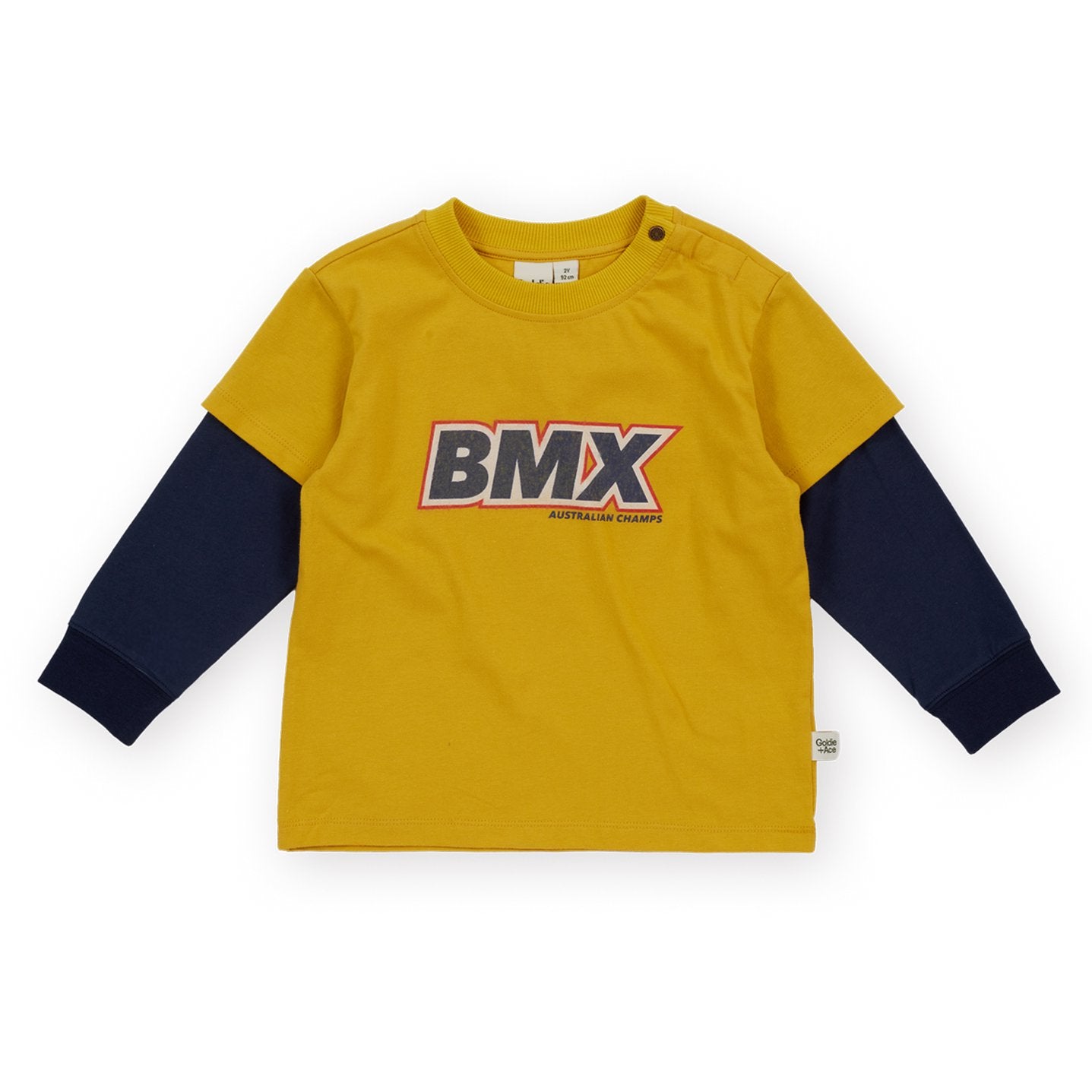 Goldie & Ace Bmx Layer Long Sleeve T-Shirt, product flat lay