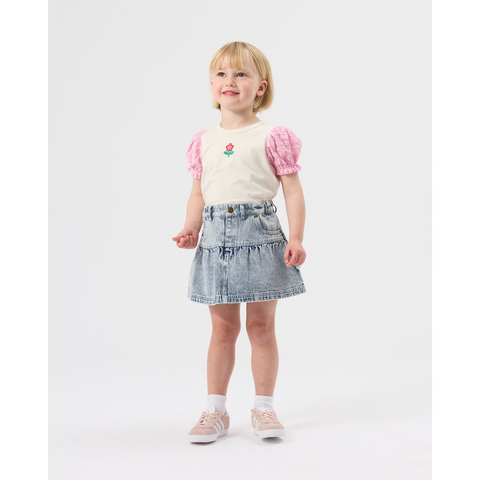 Gingham Puff Sleeve Top
