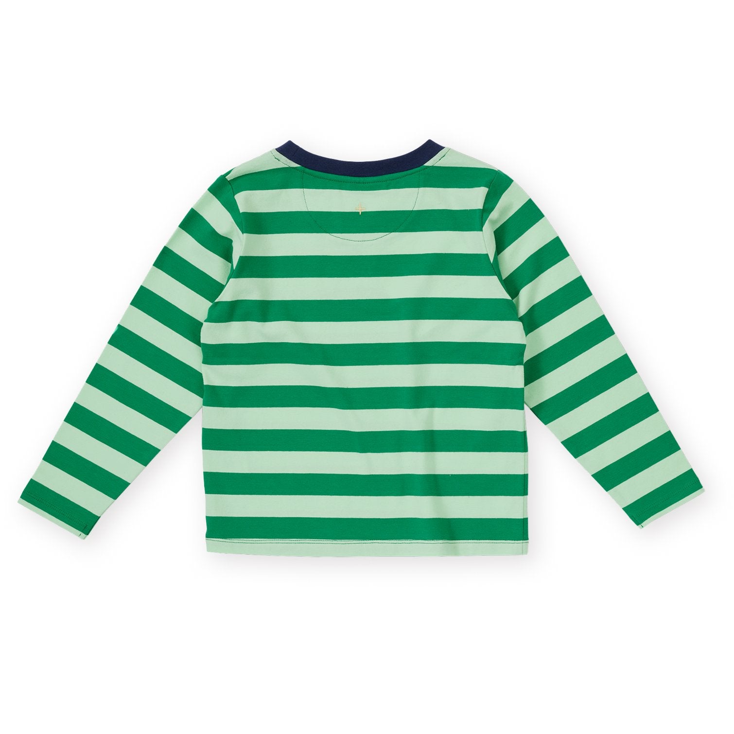 Goldie & Ace Essential Stripe Long Sleeve Top Green, product flat lay 2