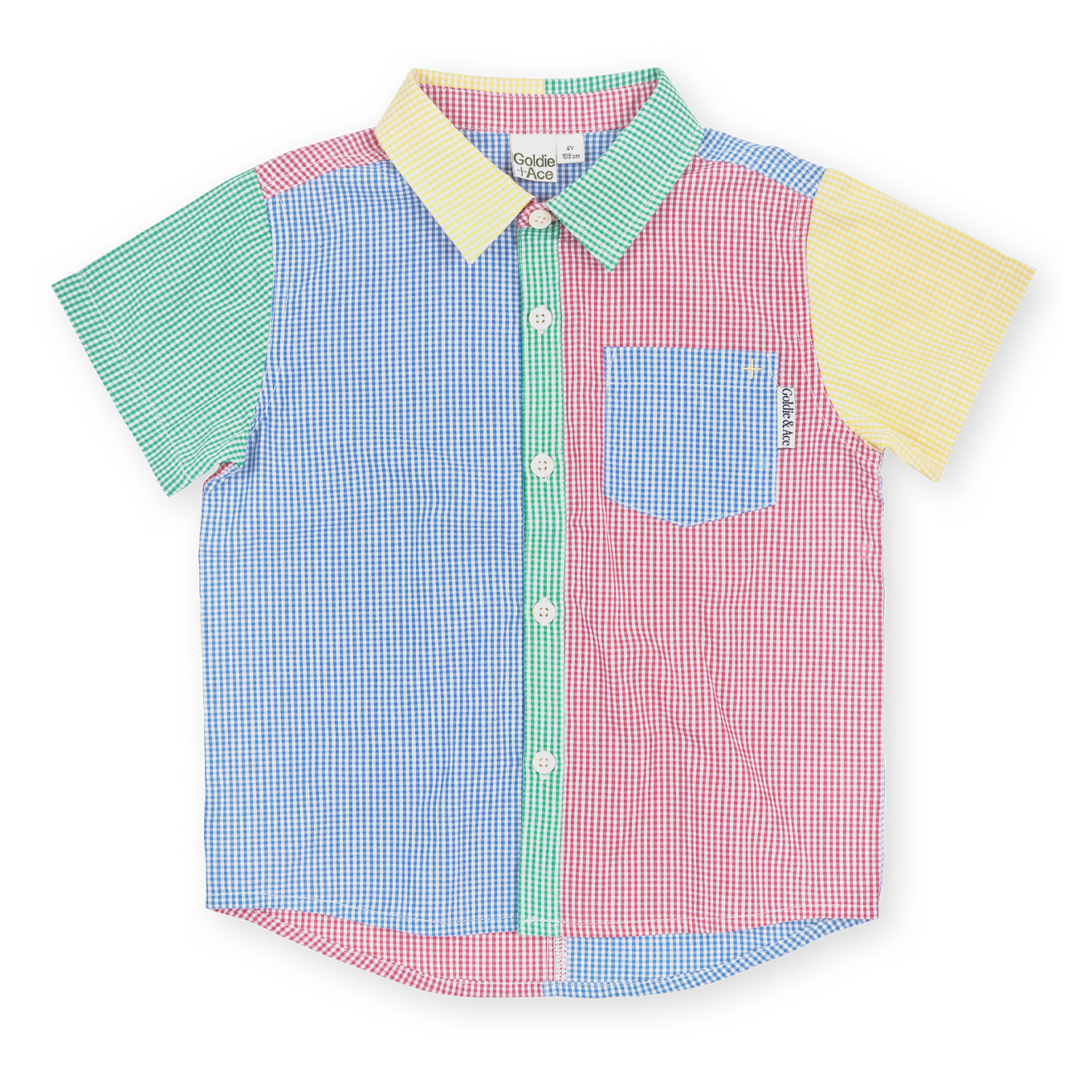 Gingham Colour Block Holiday Shirt