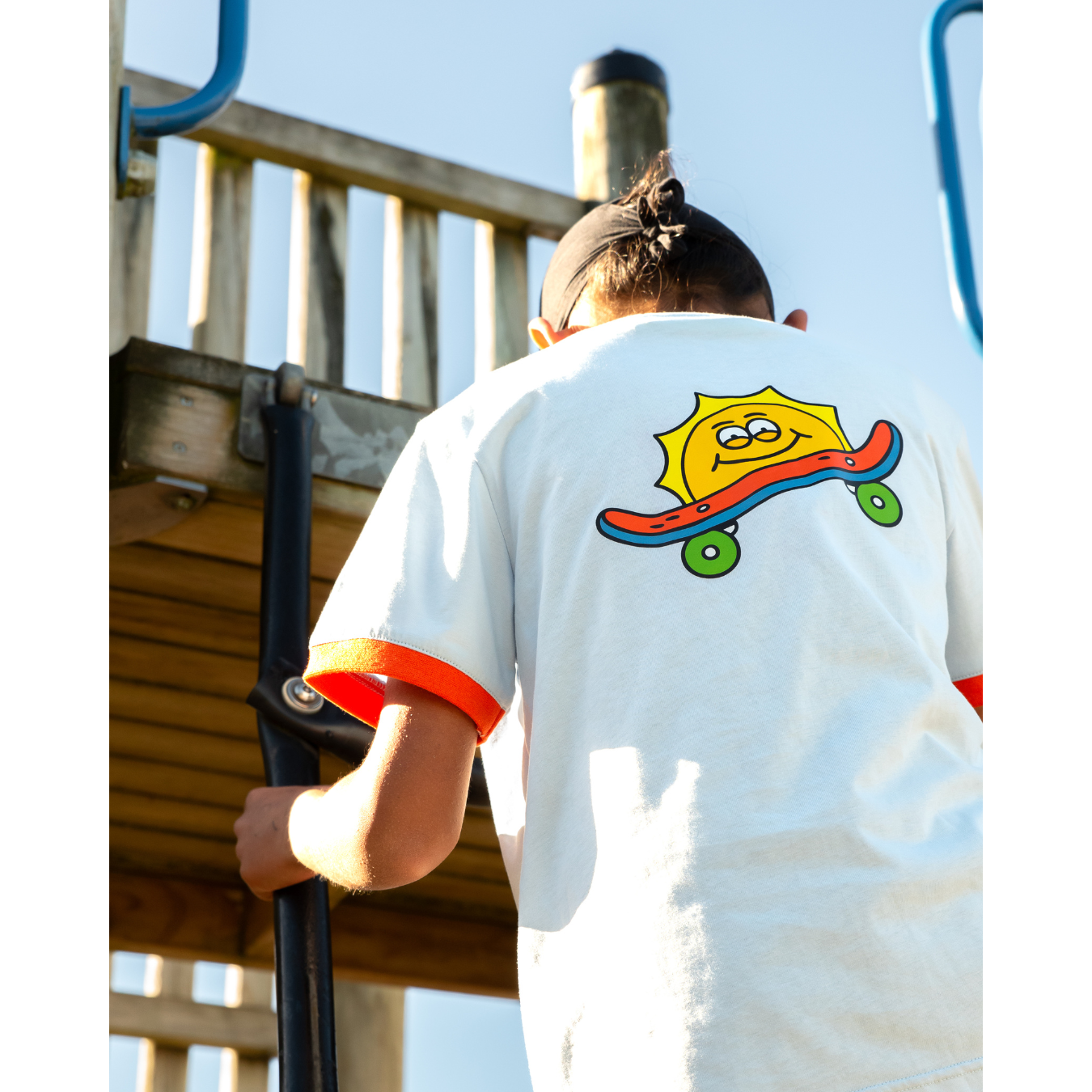 Blue Sun Skate Ringer Tee