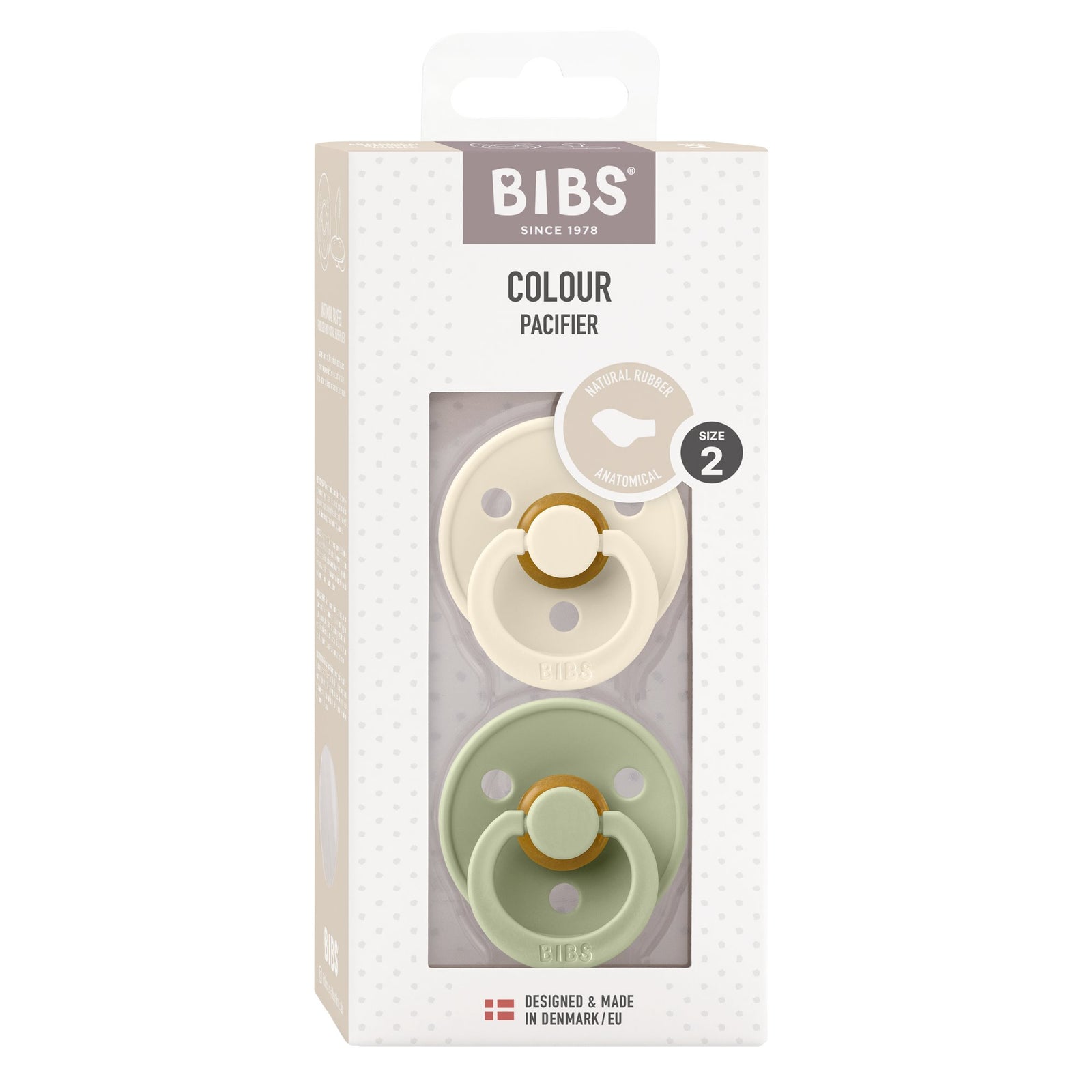 BIBS Anatomical 2 Pack Dummy - Ivory/Sage