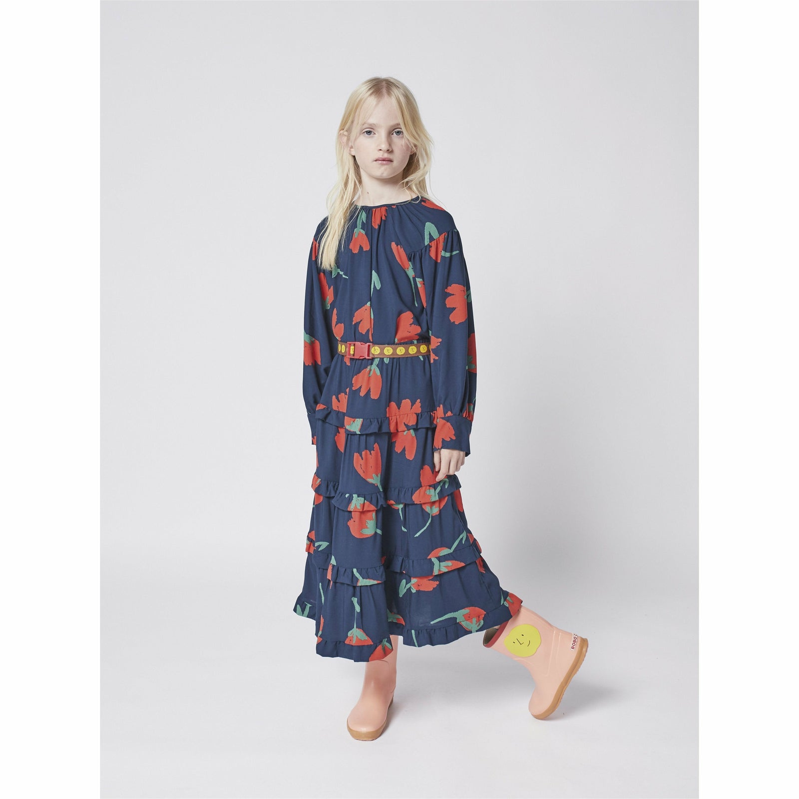 Big Flowers Woven Blouse