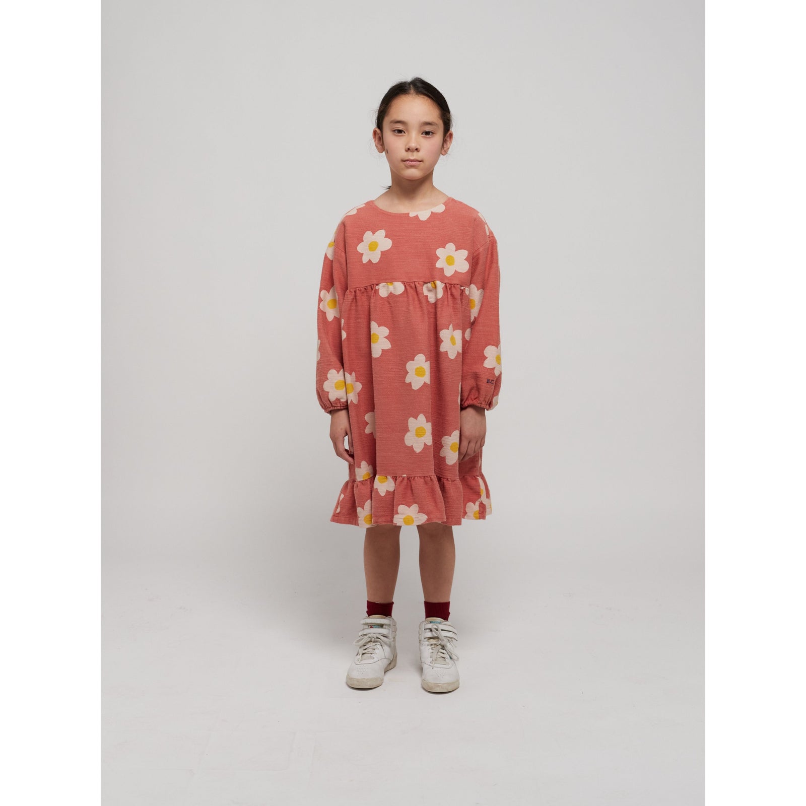 Big Flower All Over Woven Dress