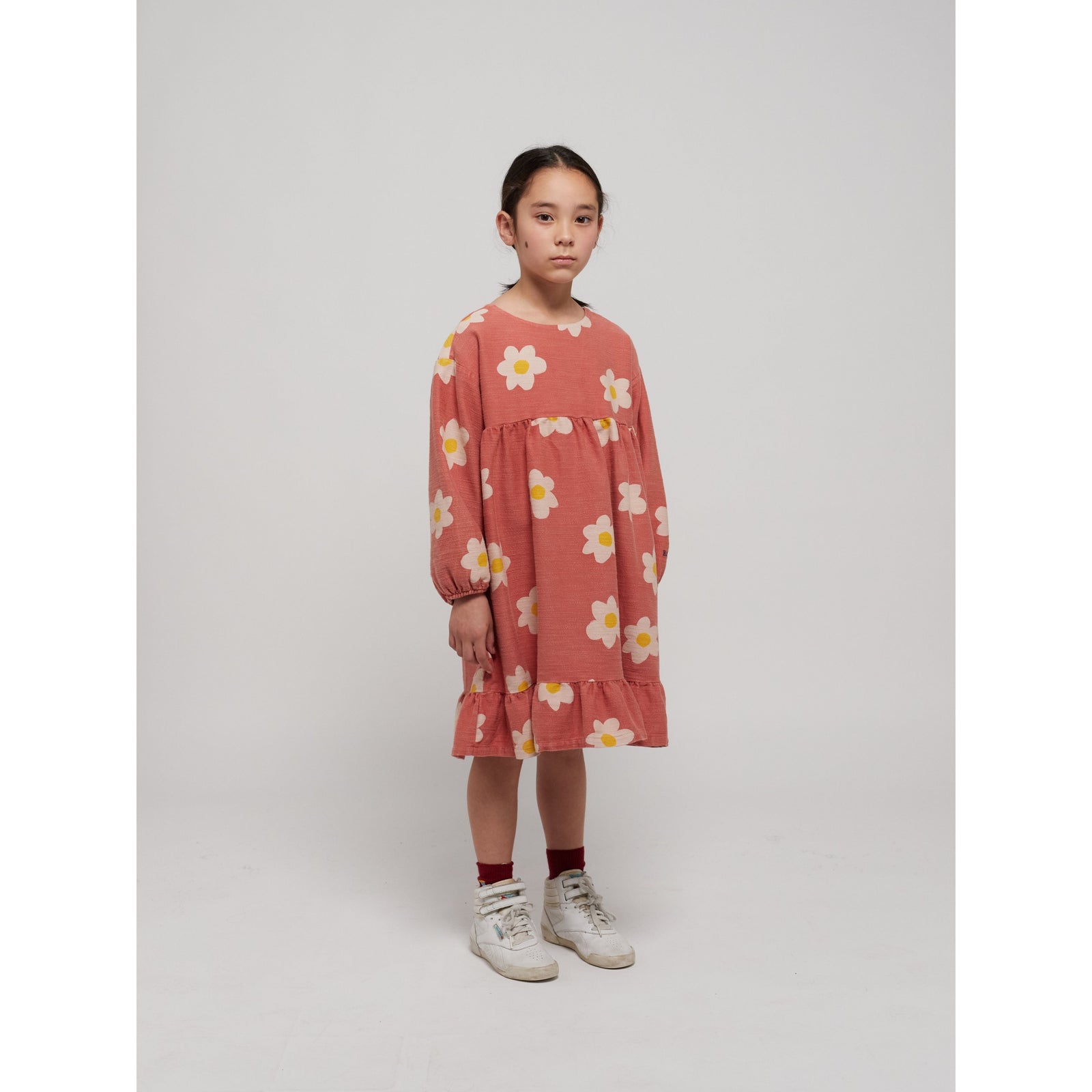 Big Flower All Over Woven Dress