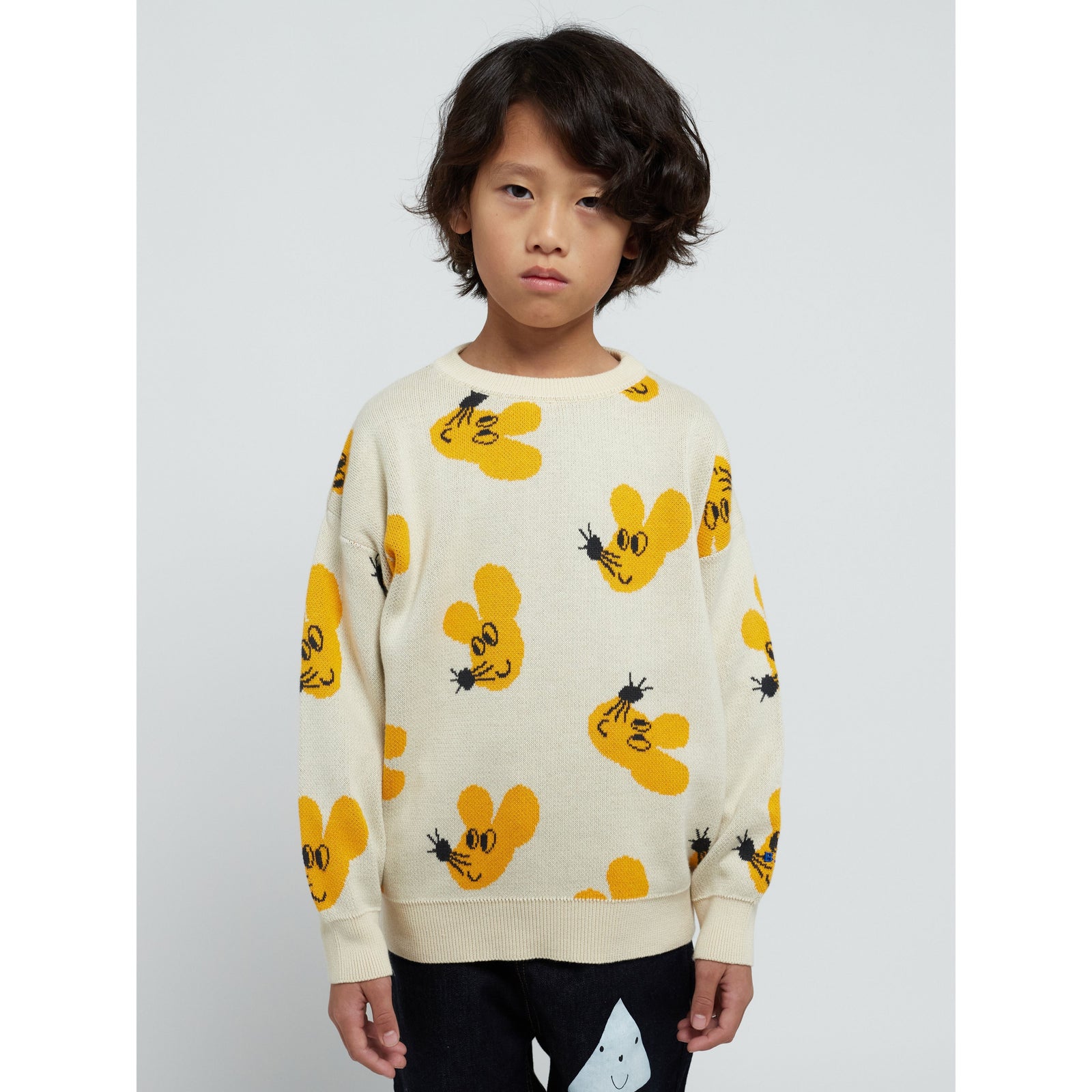 Mouse All Over Jacquard Cotton Jumper