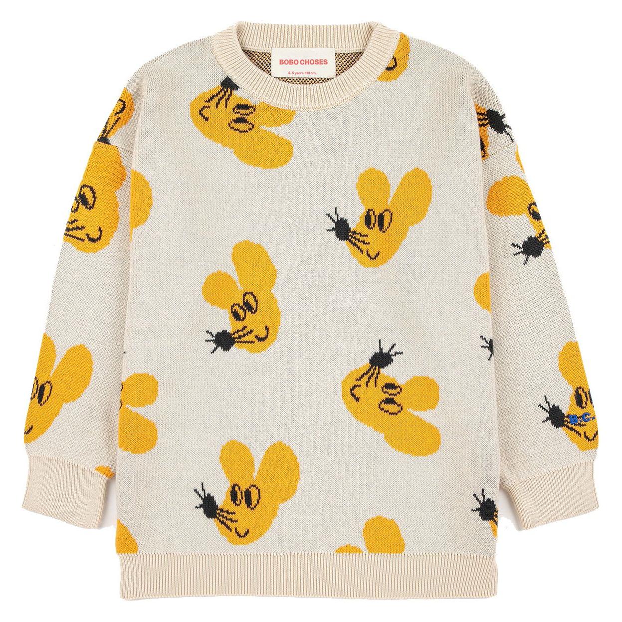 Mouse All Over Jacquard Cotton Jumper