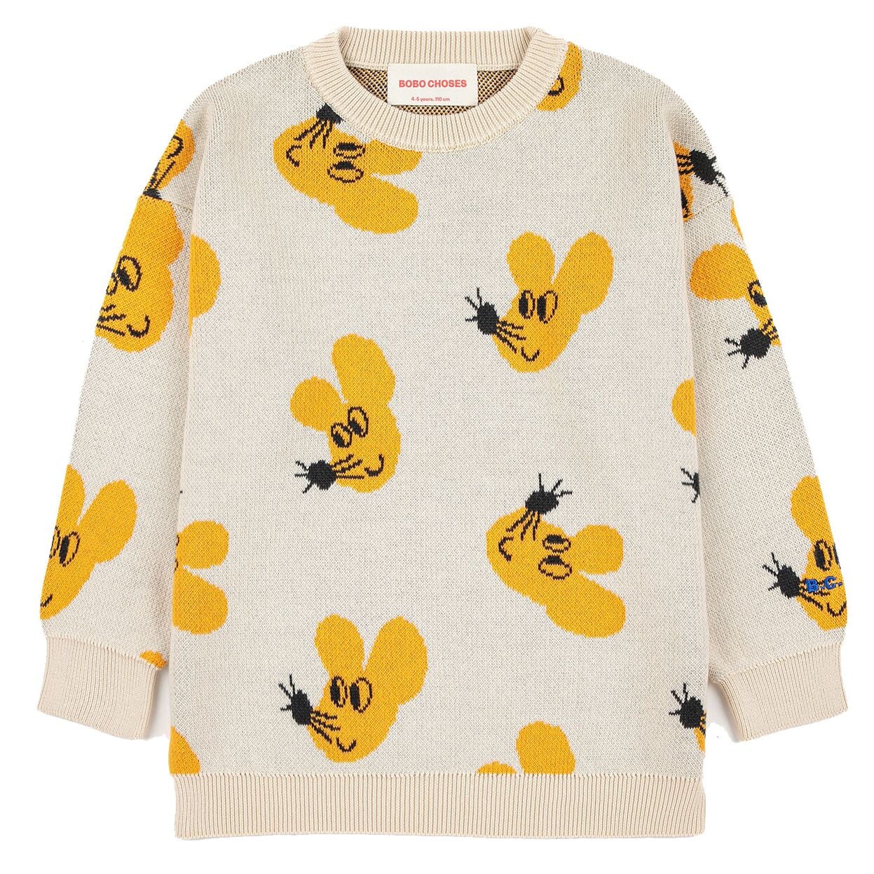 Mouse All Over Jacquard Cotton Jumper