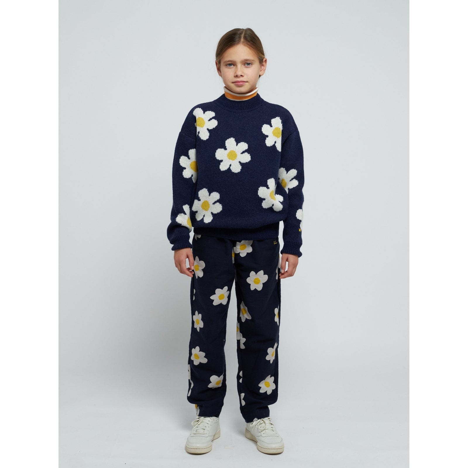 Big Flower Jacquard All Over Jumper