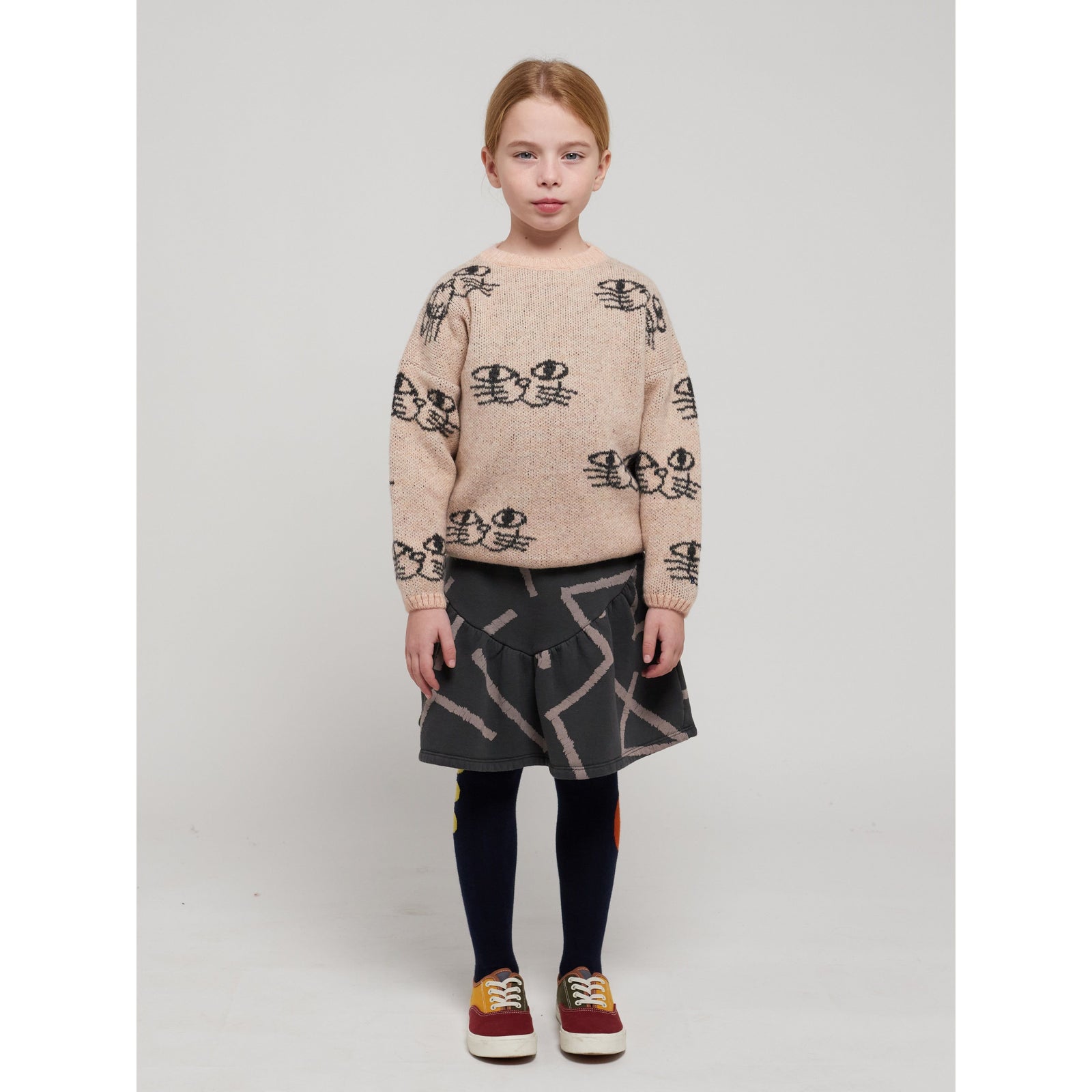 Smiling Cat All Over Jacquard Jumper