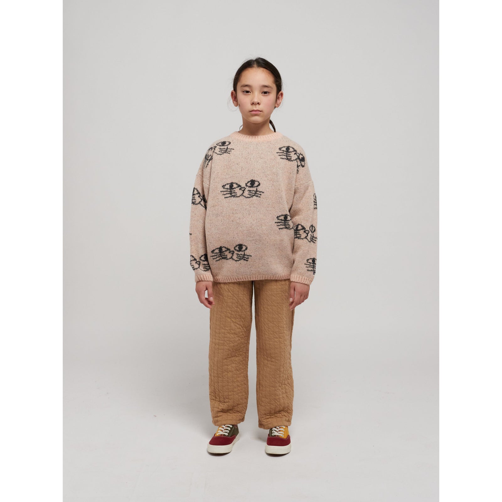Smiling Cat All Over Jacquard Jumper