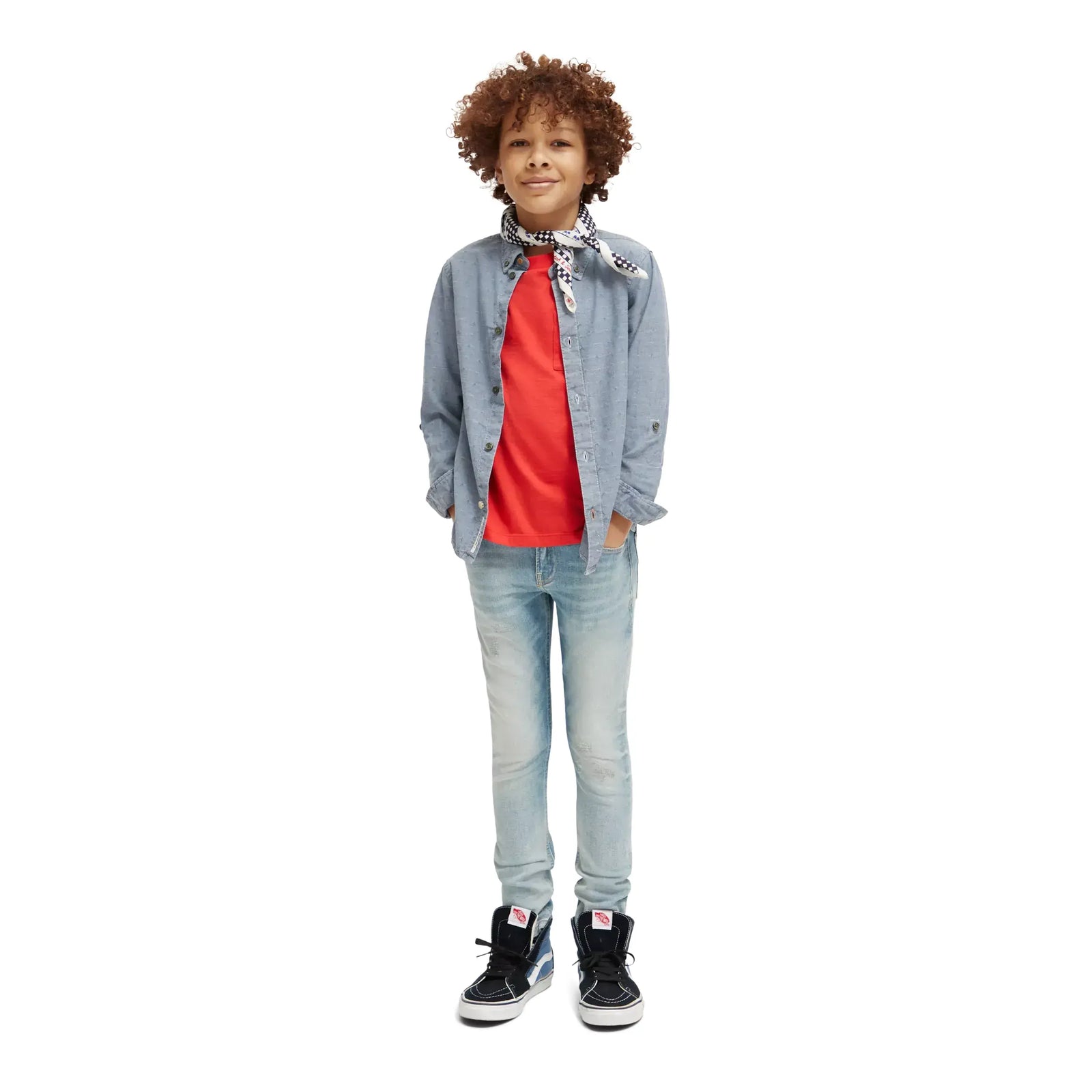 Regular-Fit Textured Shirt With Sleeve Adjustments