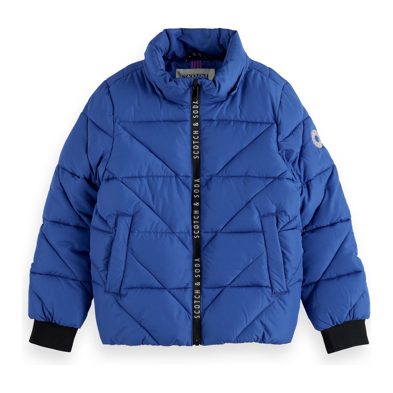 Water-Repellent Hooded Jacket - Cobalt