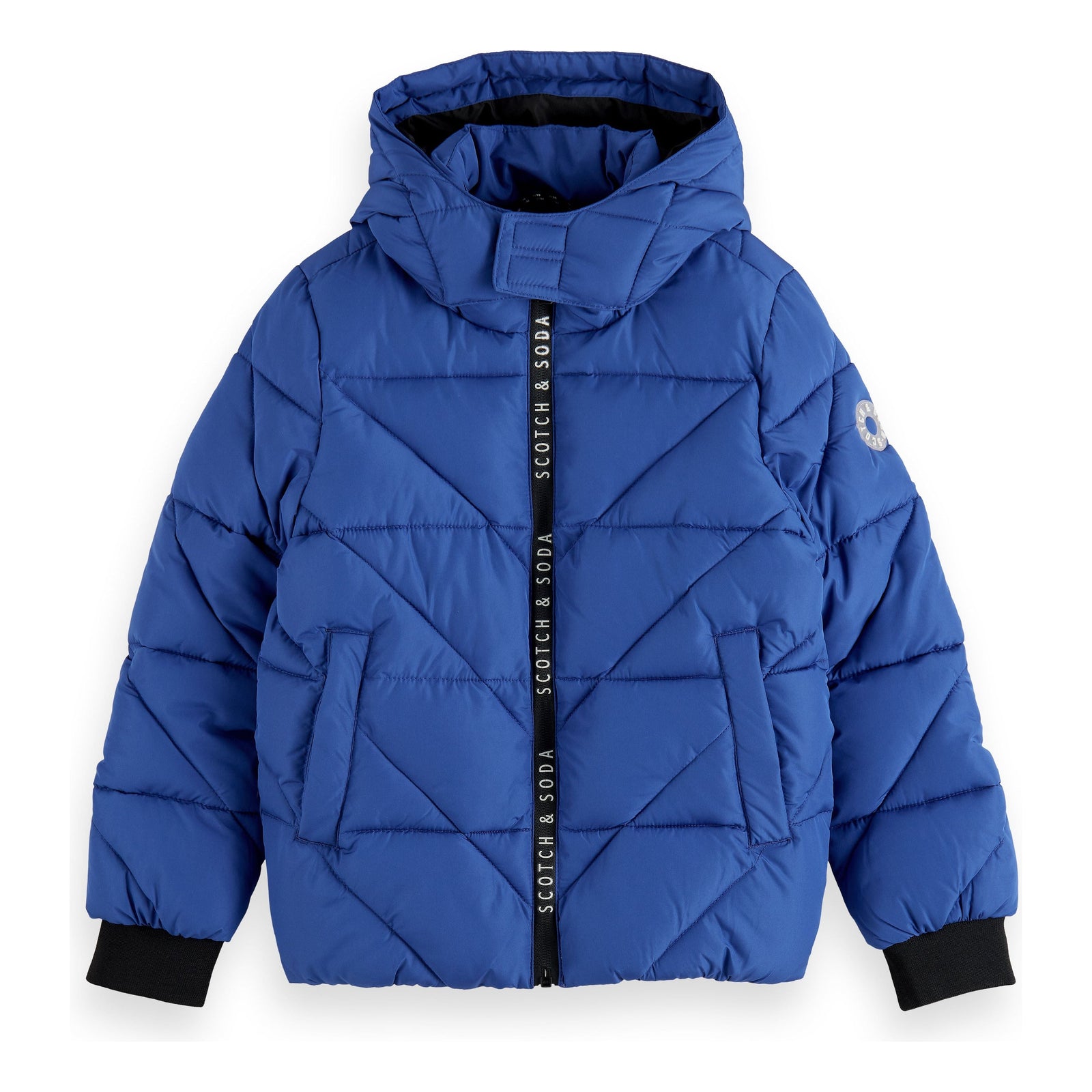 Water-Repellent Hooded Jacket - Cobalt