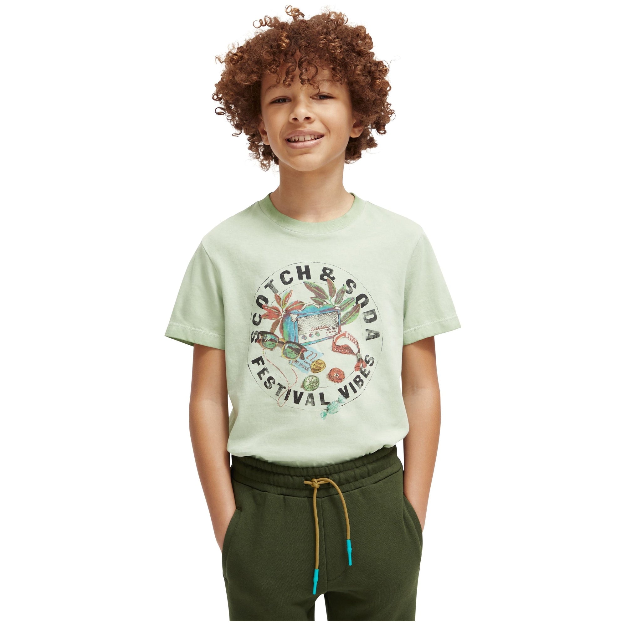 Relaxed-Fit Artwork T-Shirt - Light Military